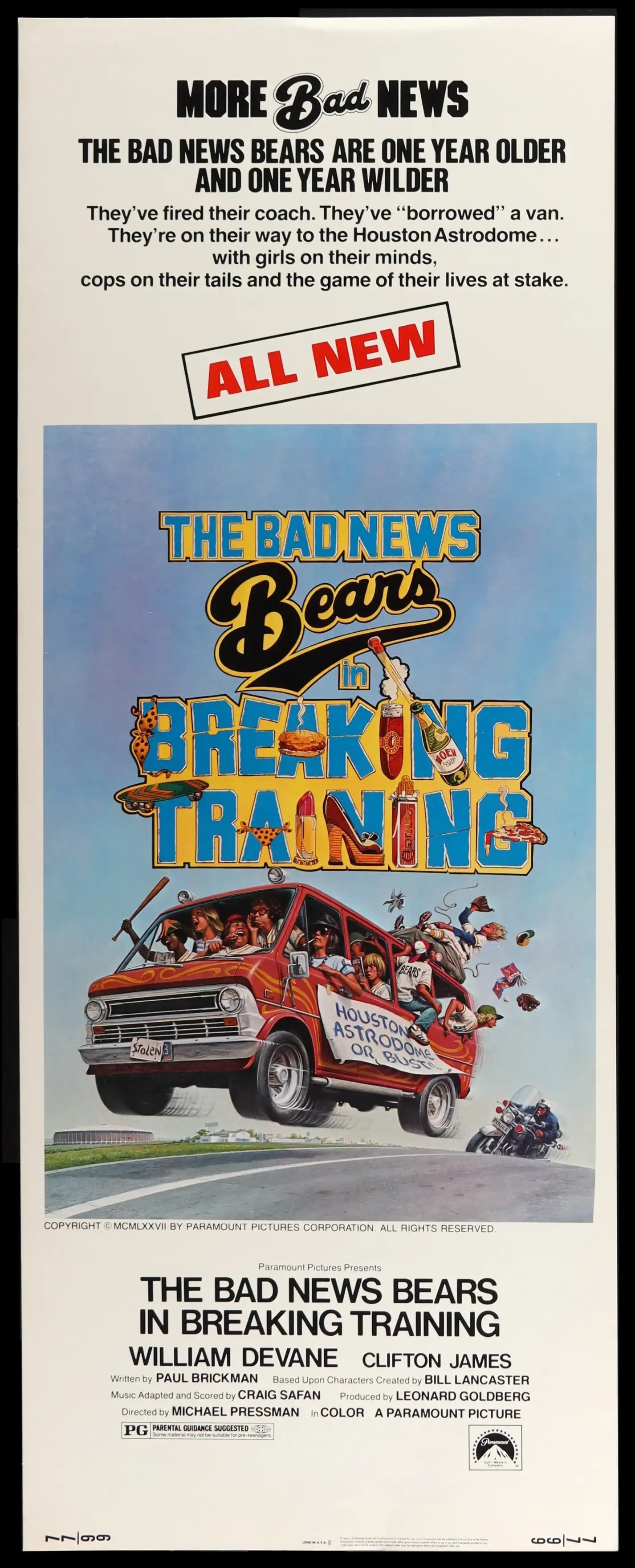 Bad News Bears in Breaking Training (1977) original movie poster for sale at Originalfilmart