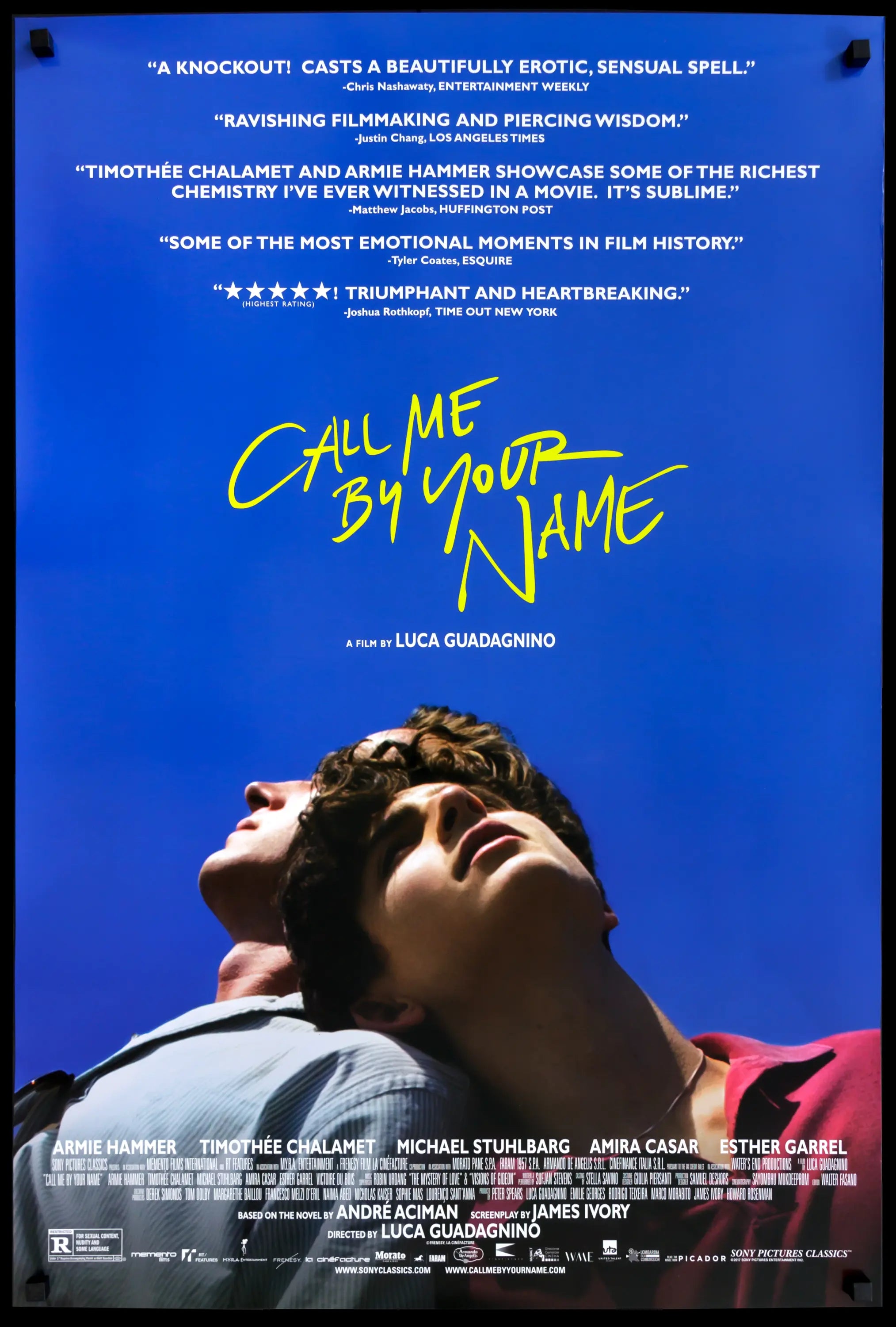 Call Me By Your Name (2017) original movie poster for sale at Originalfilmart