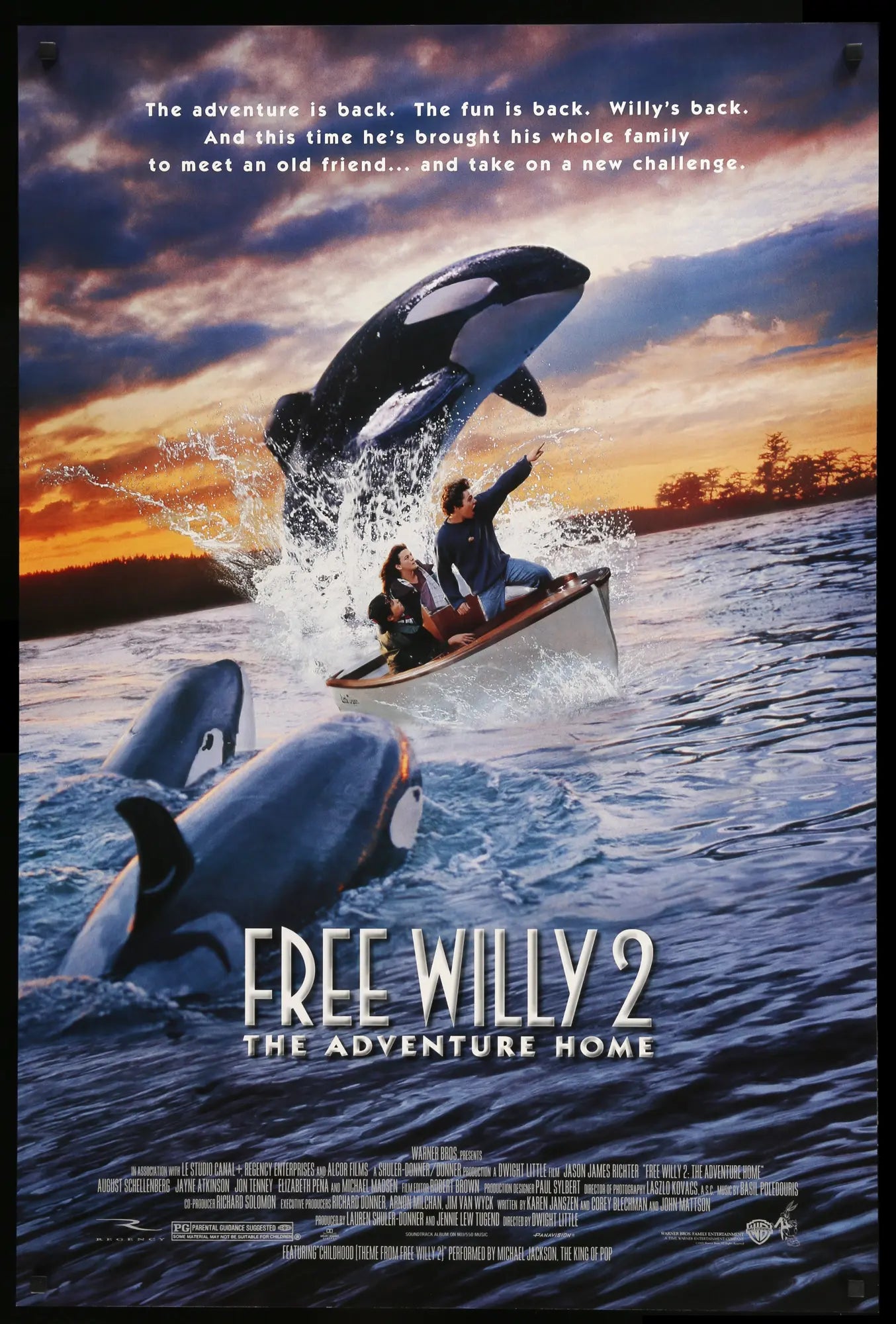 Free Willy 2: The Adventure Home (1995) original movie poster for sale at Originalfilmart