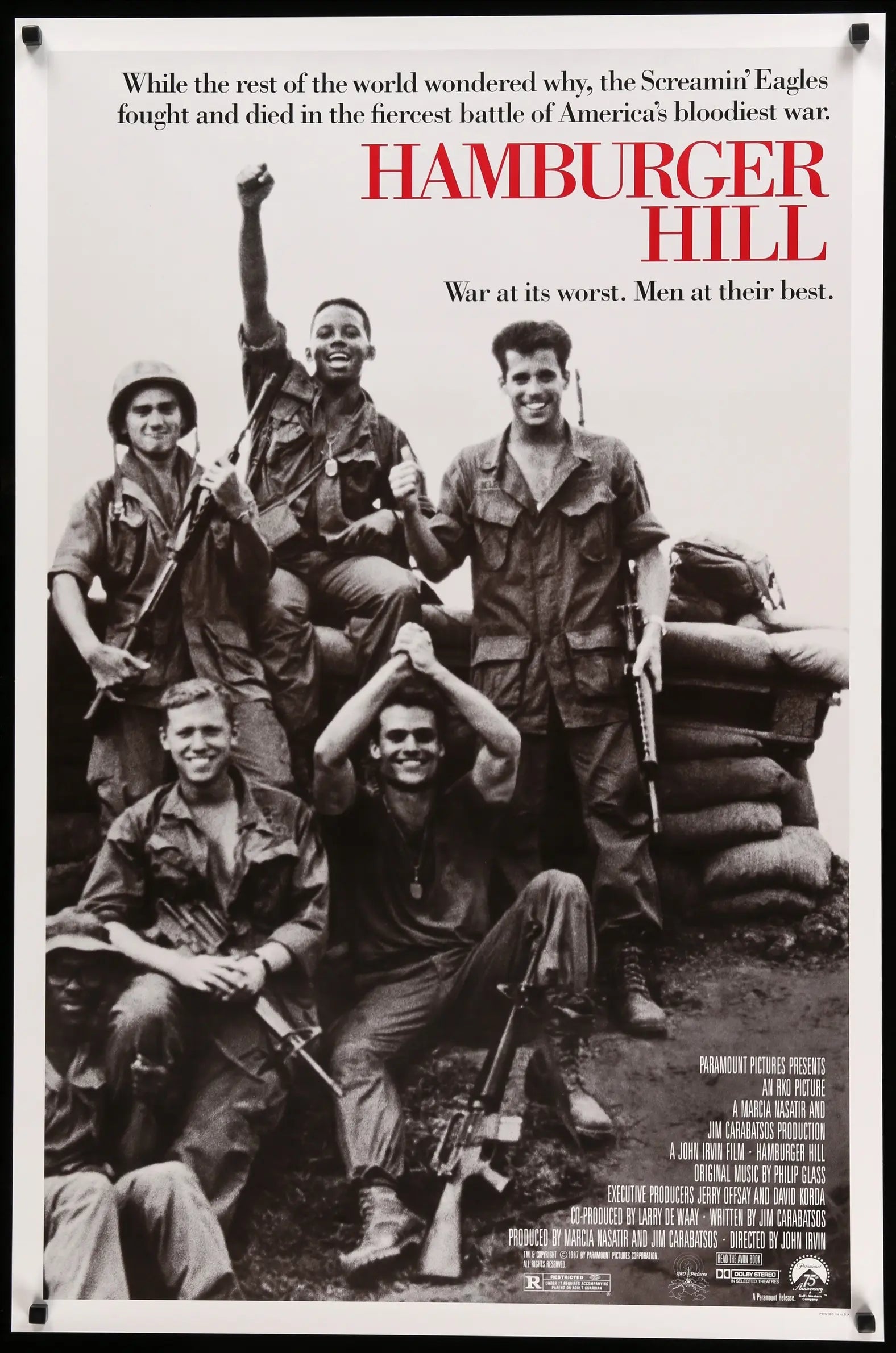 Hamburger Hill (1987) original movie poster for sale at Originalfilmart