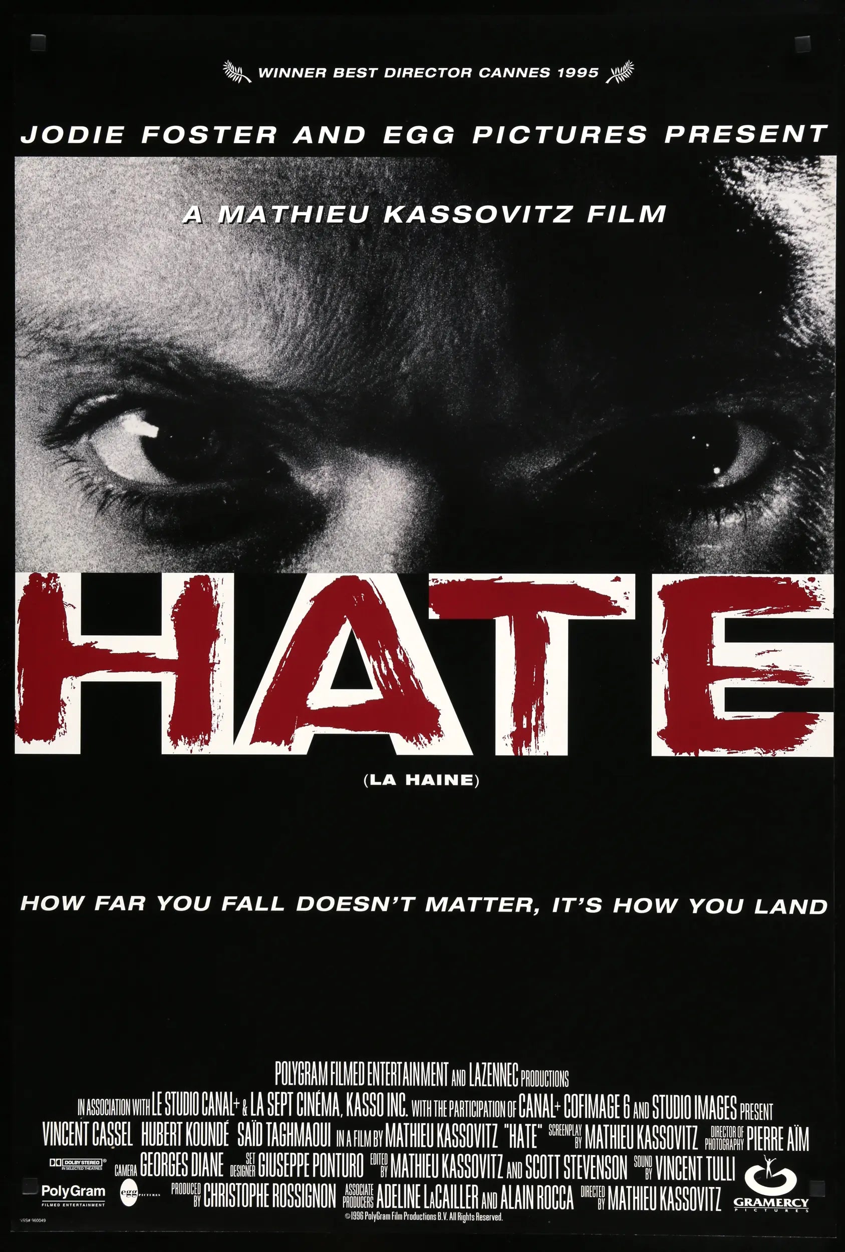 Hate (La Haine) (1995) original movie poster for sale at Originalfilmart