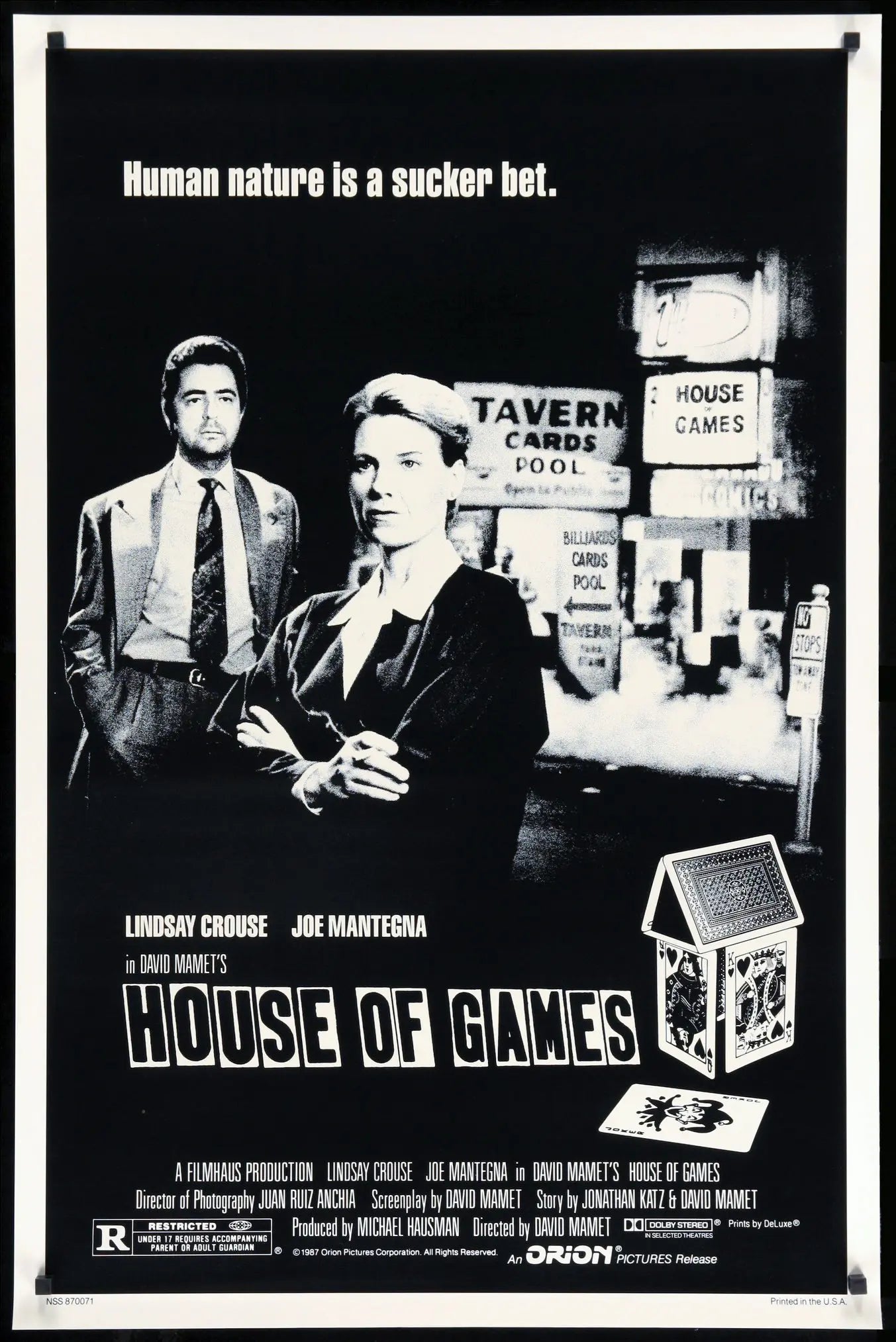 House of Games (1987) original movie poster for sale at Originalfilmart