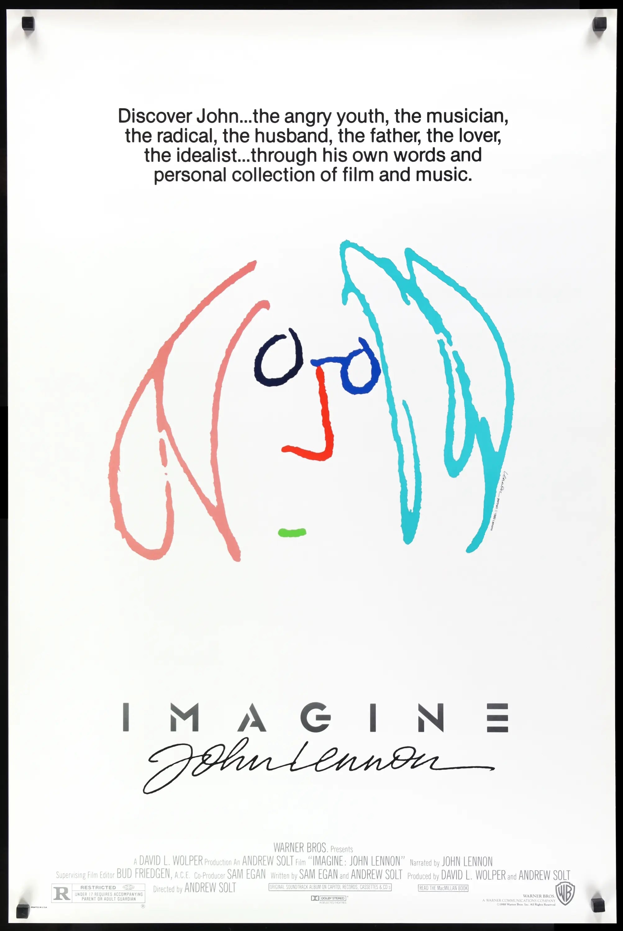 Imagine: John Lennon (1988) original movie poster for sale at Originalfilmart