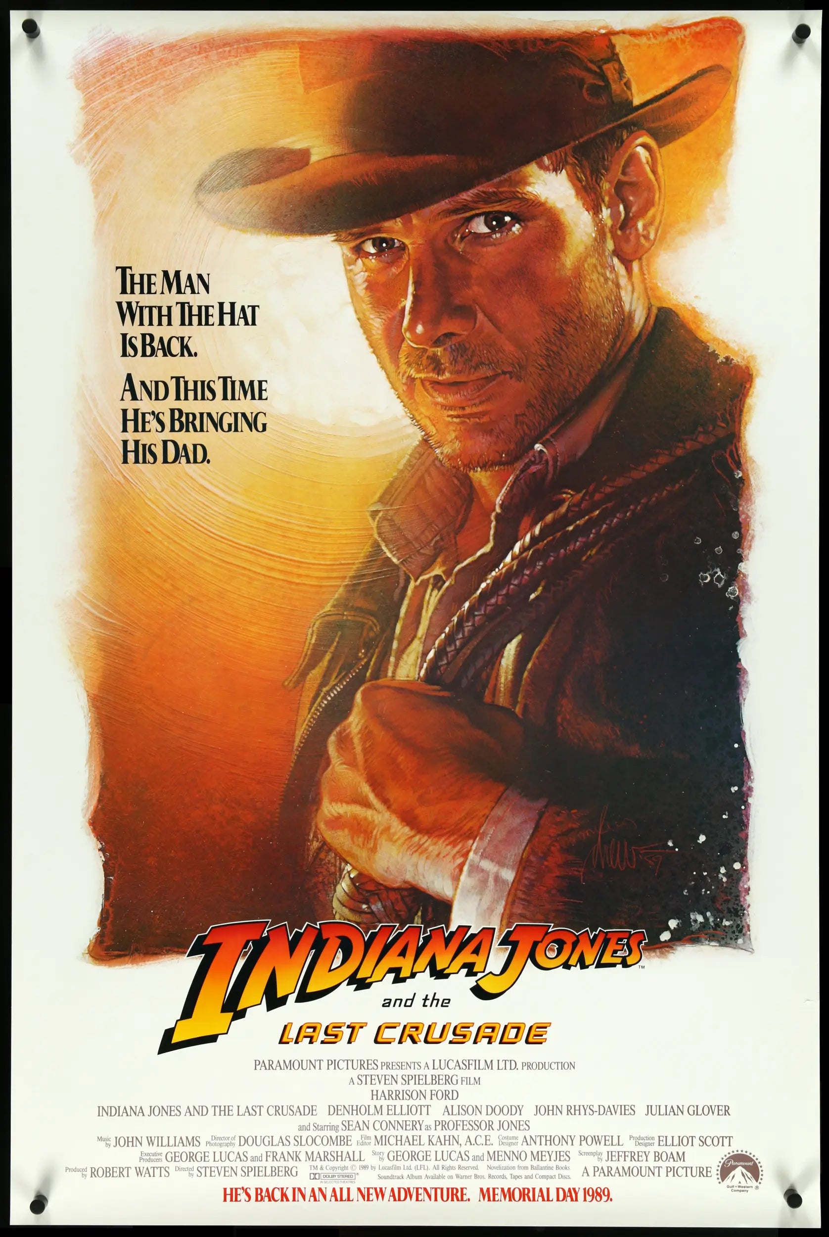 Indiana Jones and the Last Crusade (1989) original movie poster for sale at Originalfilmart