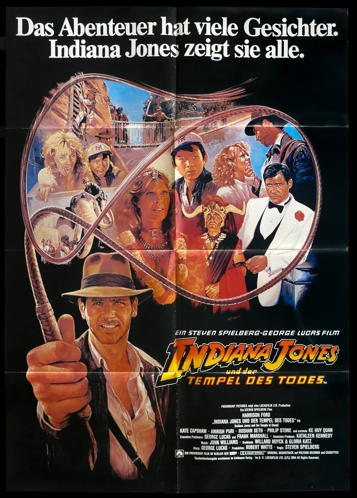 Indiana Jones and the Temple of Doom (1984) original movie poster for sale at Originalfilmart