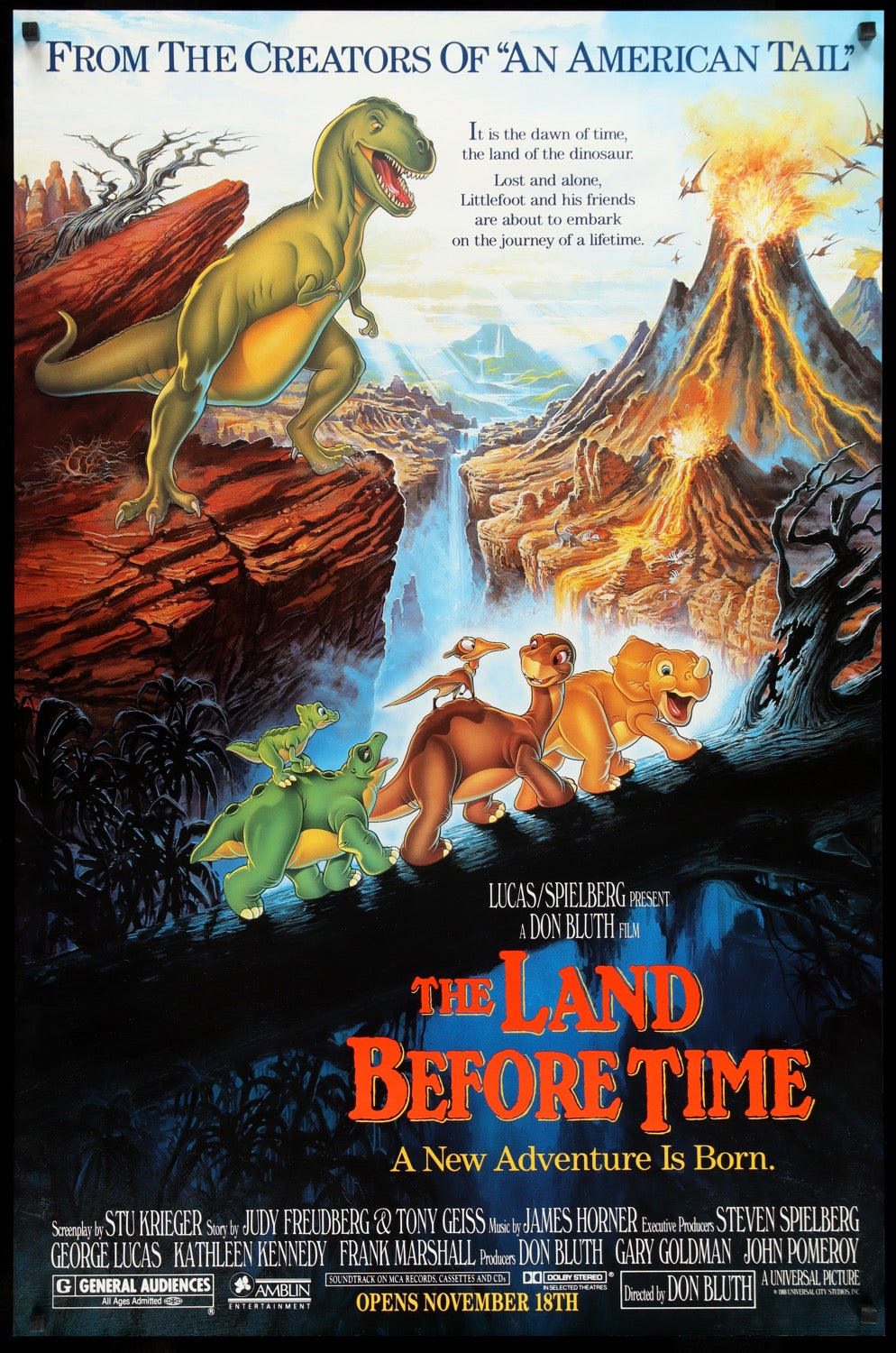 Land Before Time (1988) original movie poster for sale at Originalfilmart