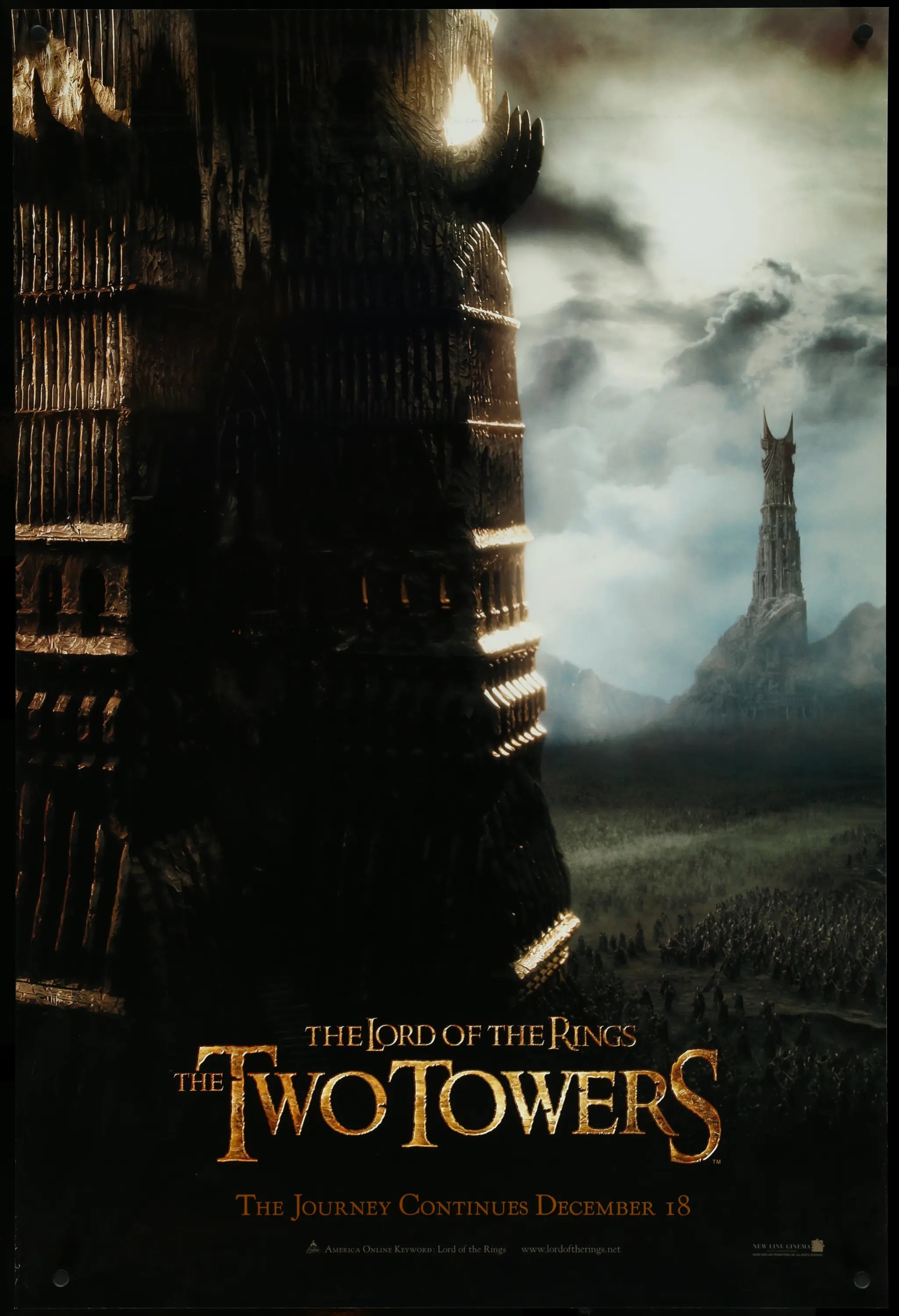 Lord of the Rings: The Two Towers (2002) original movie poster for sale at Originalfilmart