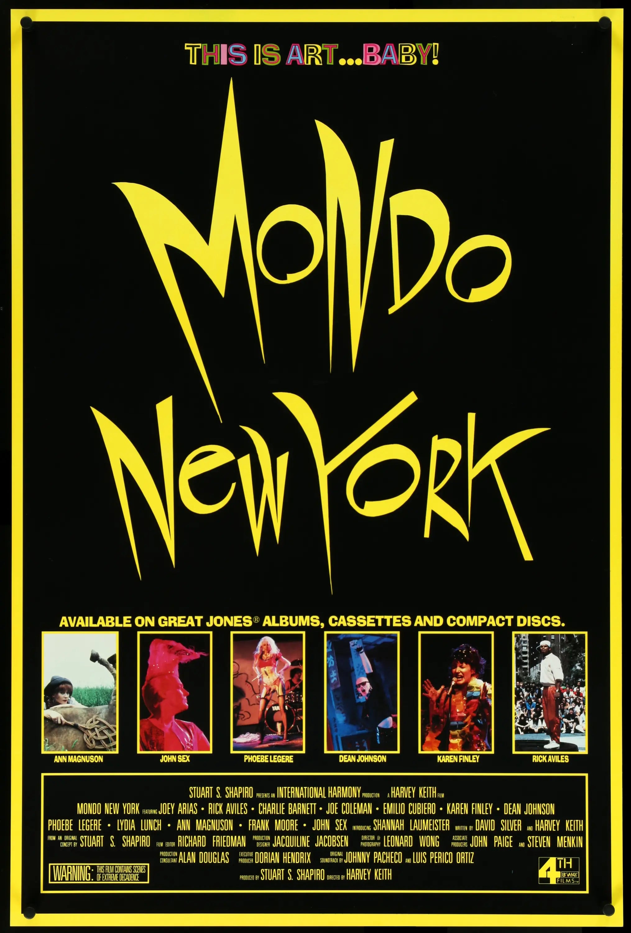 Mondo New York (1988) (Copy) original movie poster for sale at Originalfilmart