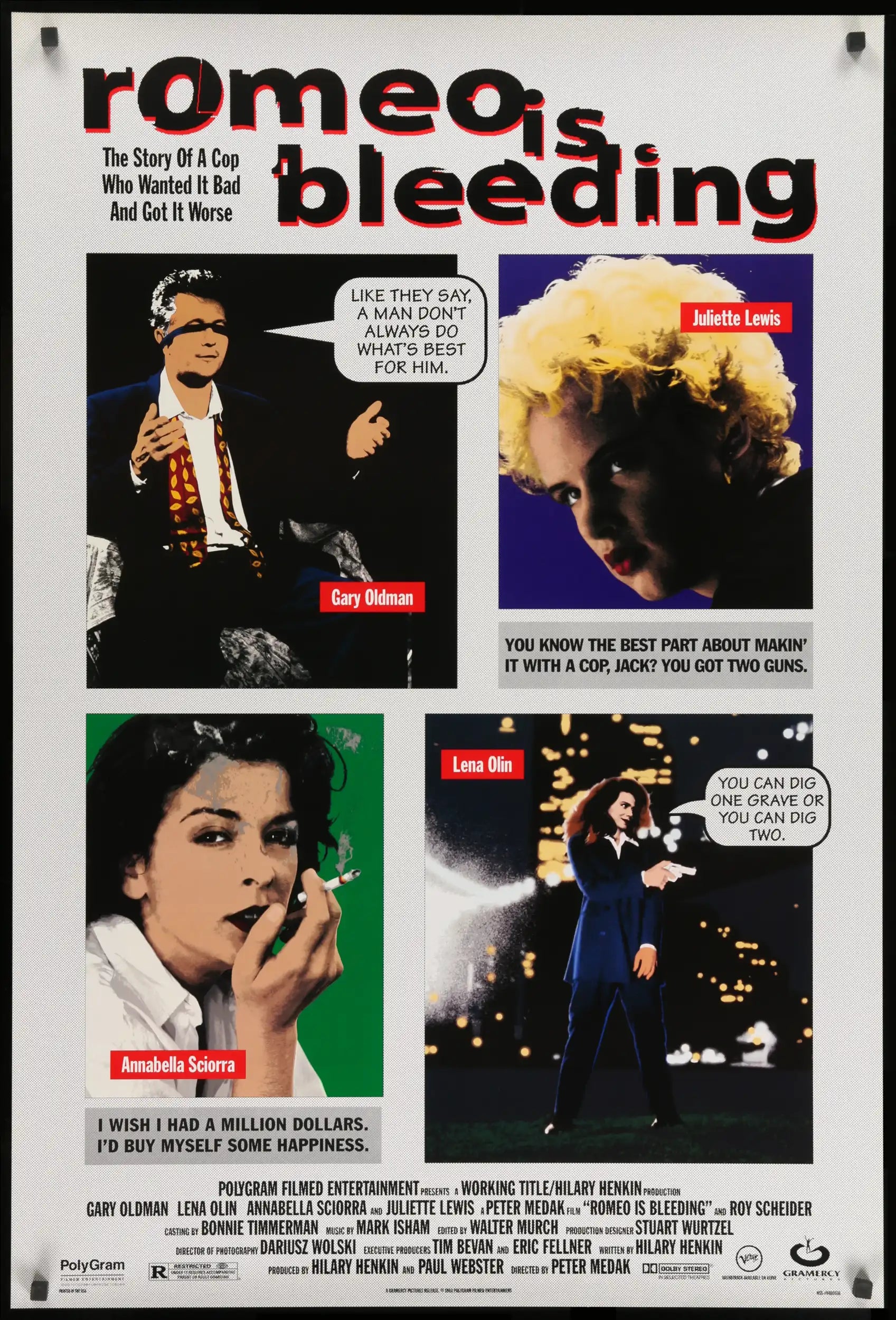 Romeo Is Bleeding (1994) original movie poster for sale at Originalfilmart