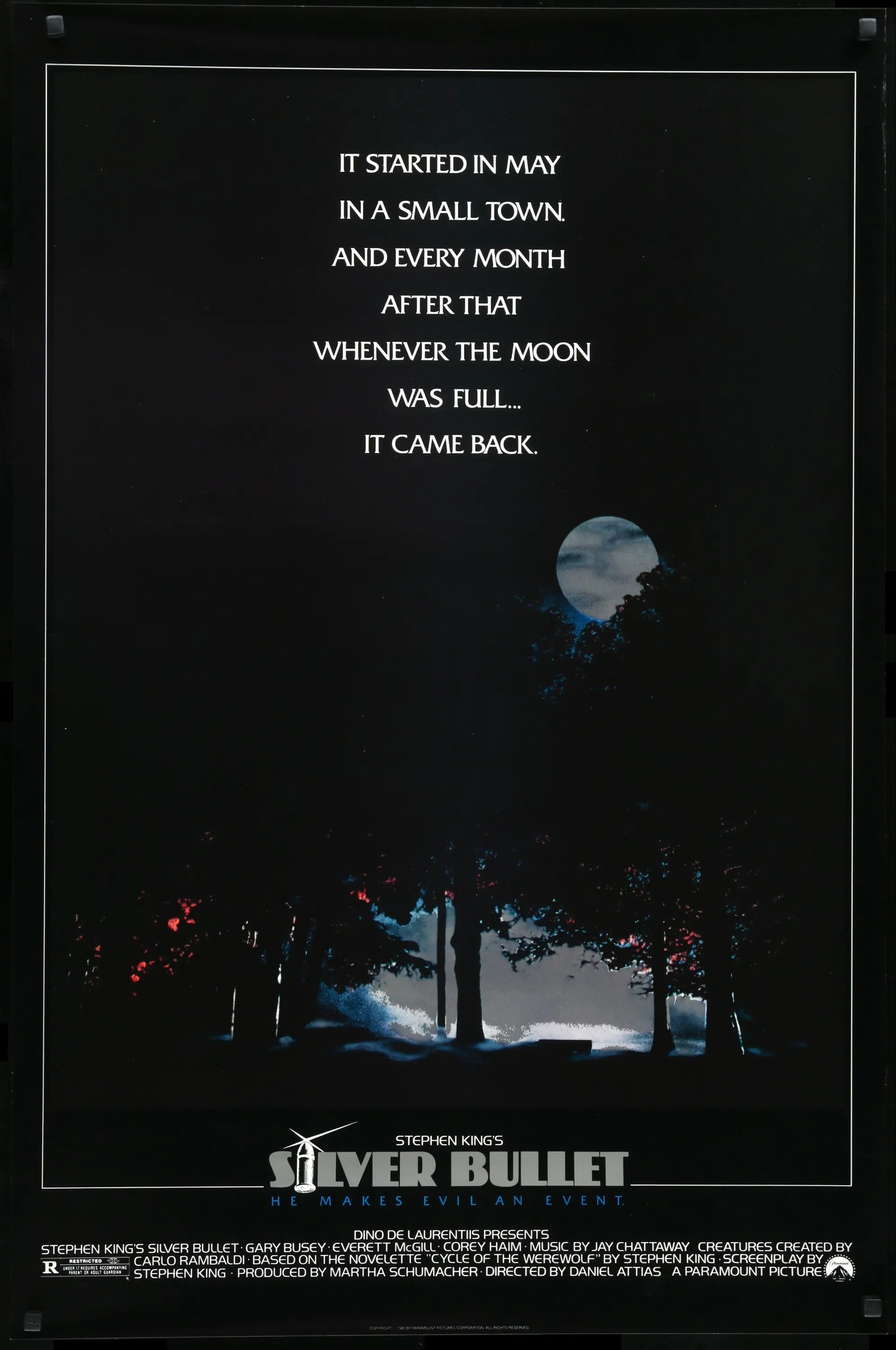 Silver Bullet (1985) original movie poster for sale at Originalfilmart