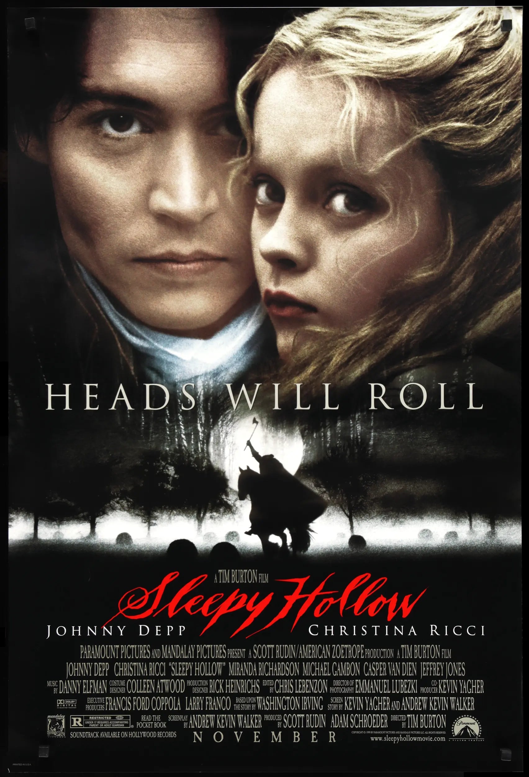 Sleepy Hollow (1999) original movie poster for sale at Originalfilmart