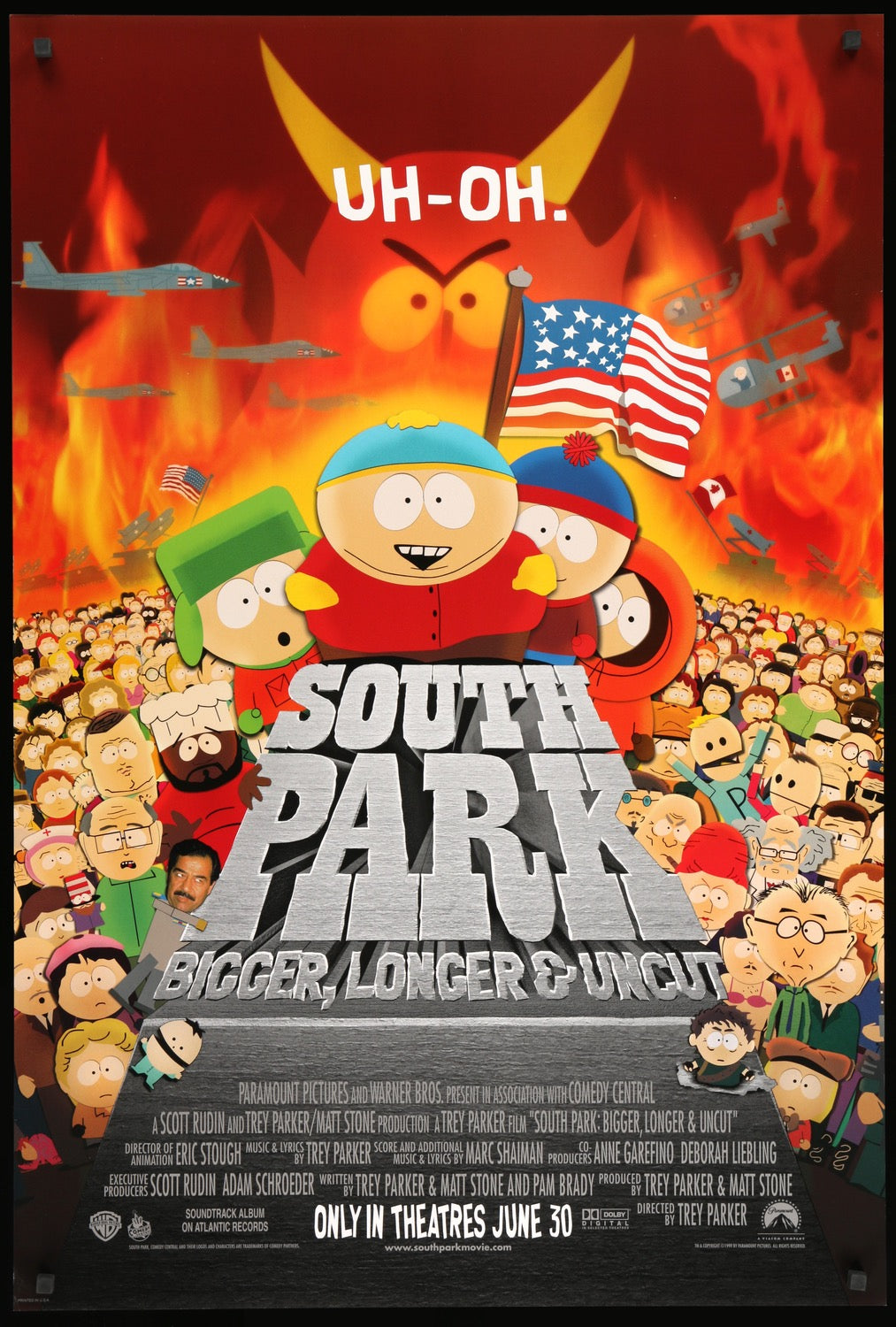 South Park: Bigger, Longer and Uncut (1999) original movie poster for sale at Originalfilmart
