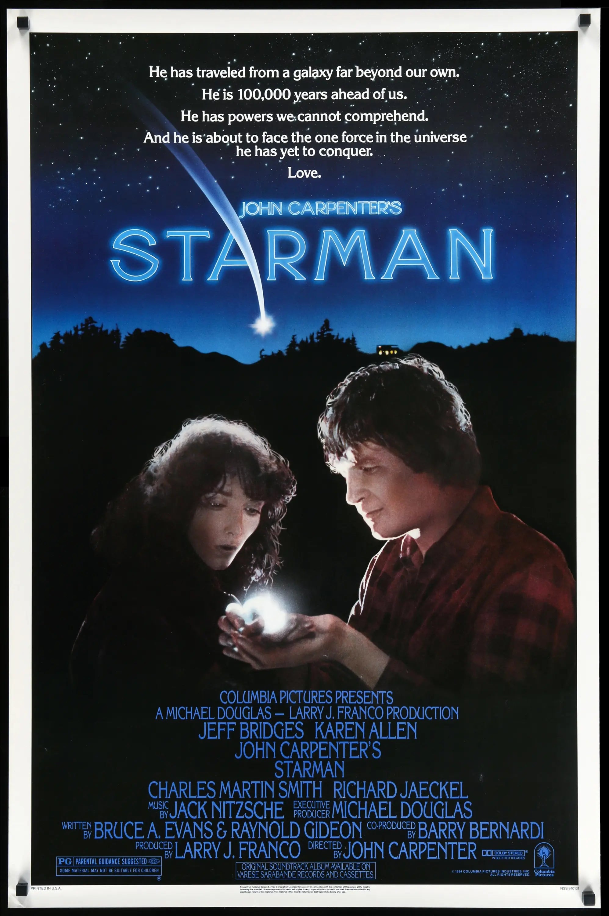 Starman (1984) original movie poster for sale at Originalfilmart