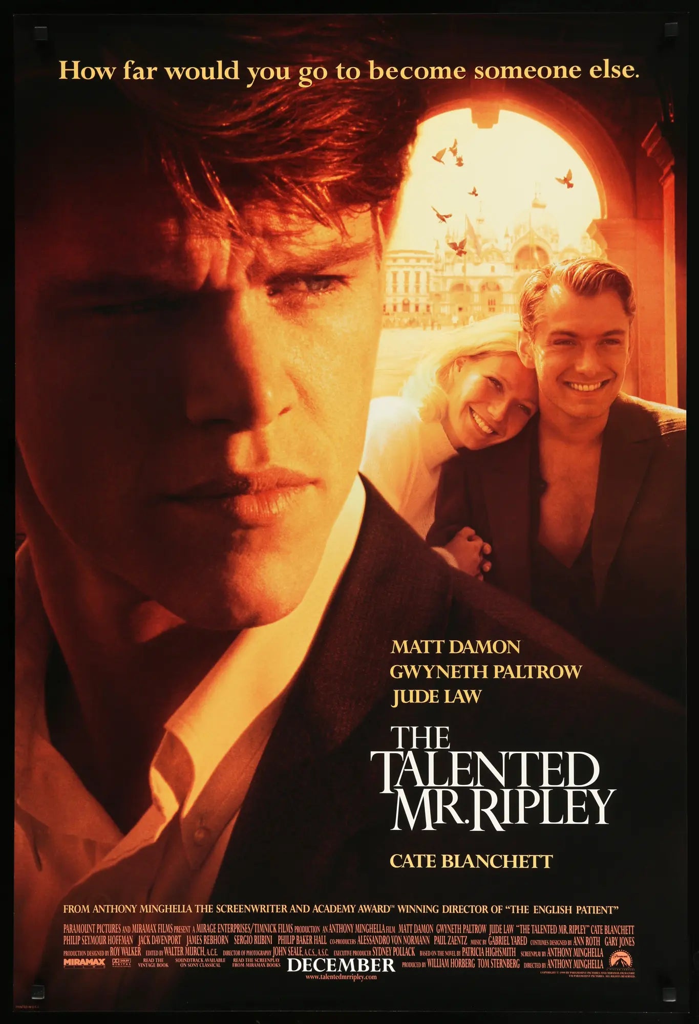 Talented Mr. Ripley (1999) original movie poster for sale at Originalfilmart