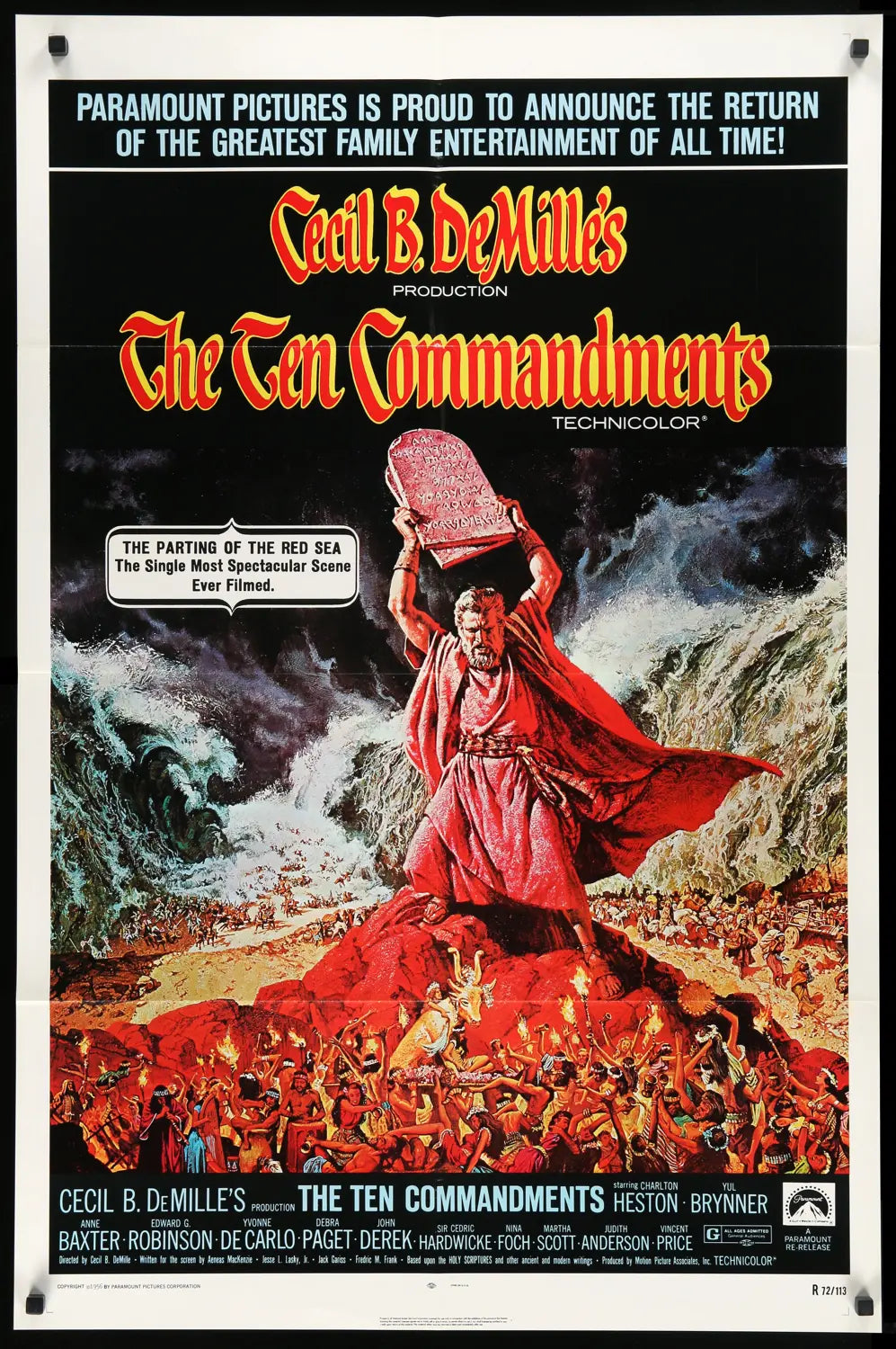 Ten Commandments (1956) original movie poster for sale at Originalfilmart