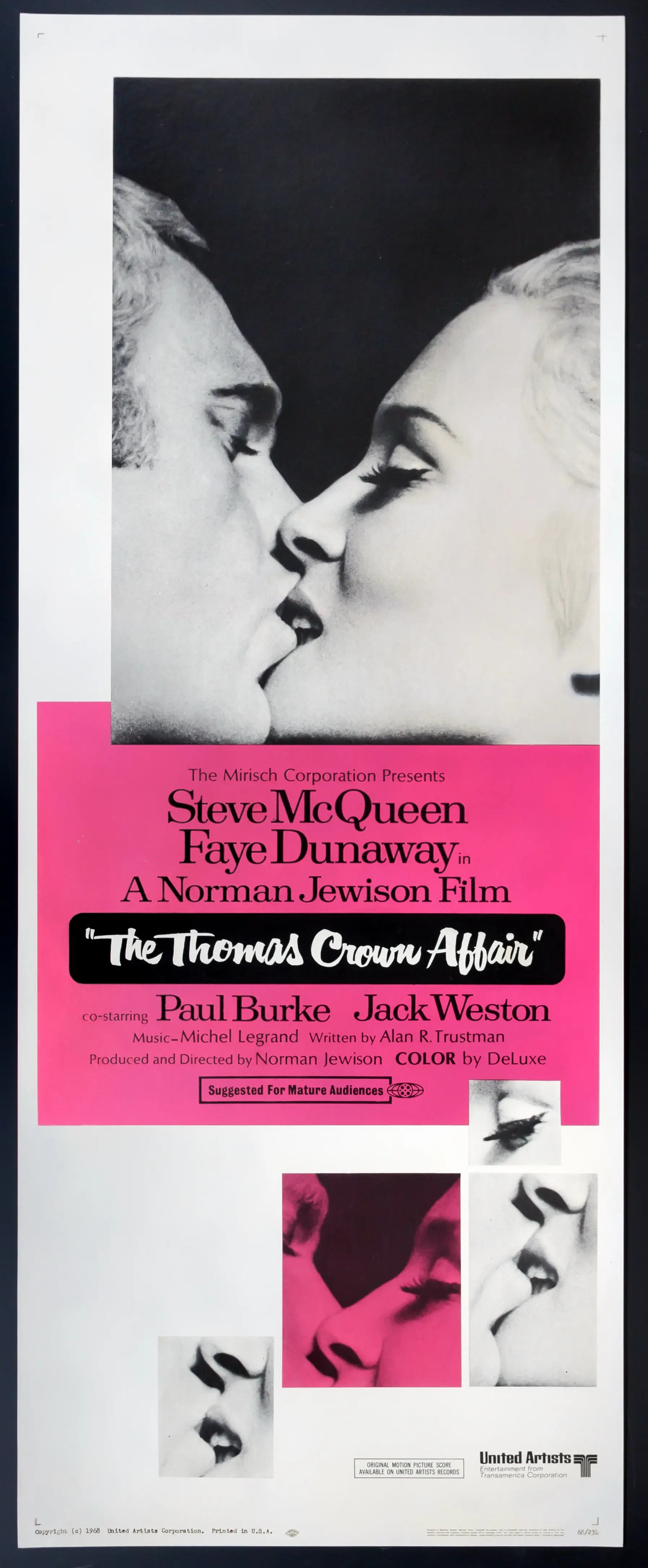 Thomas Crown Affair (1968) original movie poster for sale at Originalfilmart