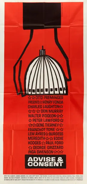 Advise and Consent (1962) original movie poster for sale at Originalfilmart