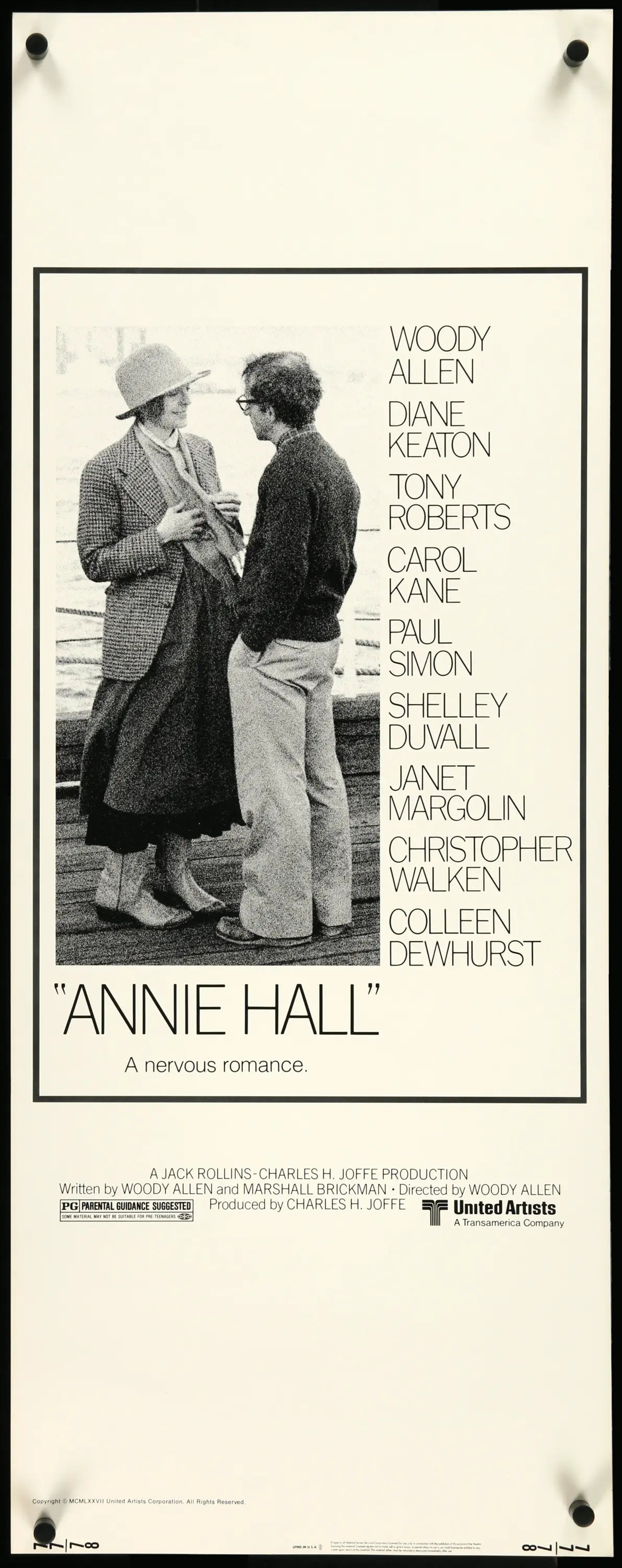 Annie Hall (1977) original movie poster for sale at Originalfilmart