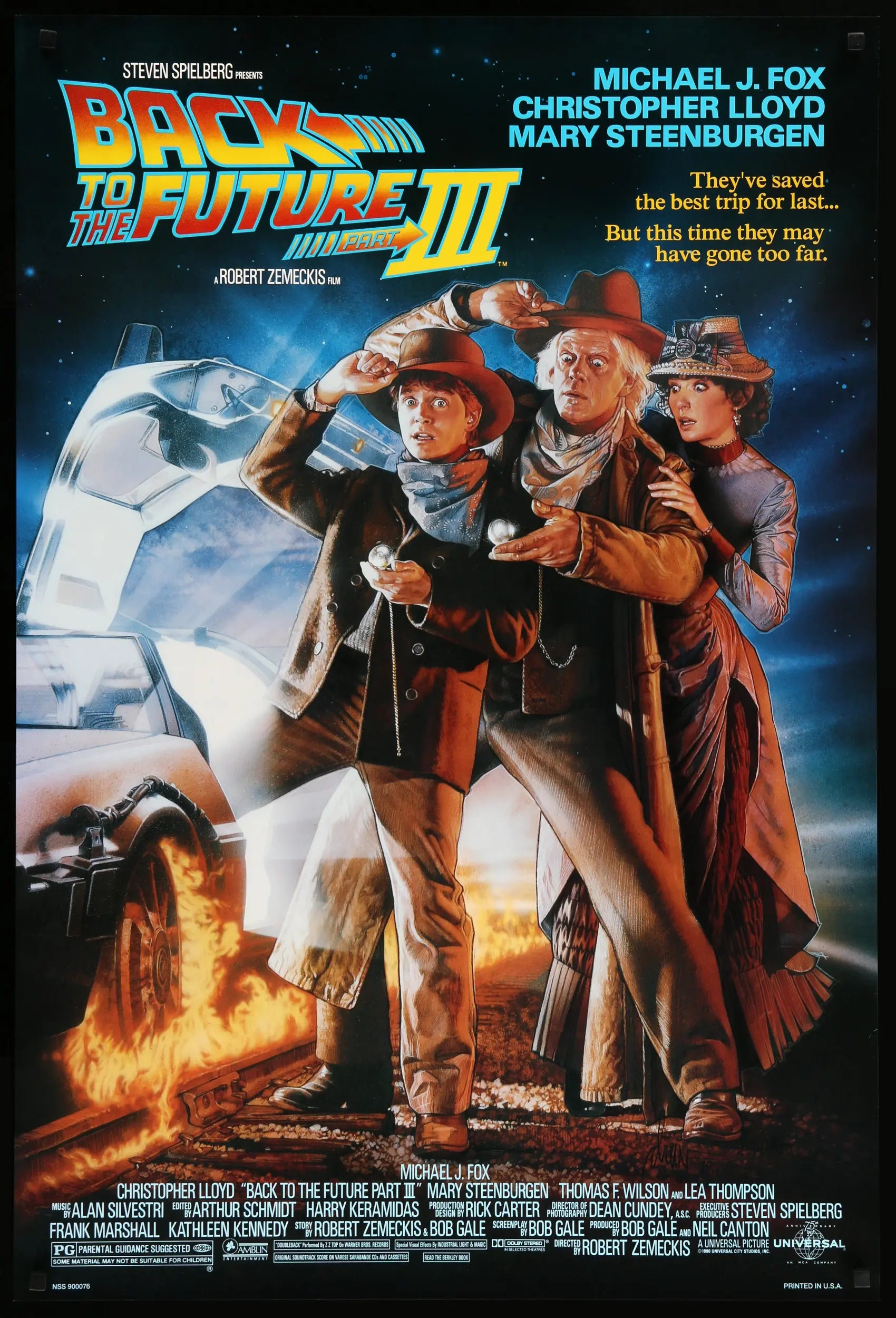 Back to the Future Part 3 (1990) original movie poster for sale at Originalfilmart