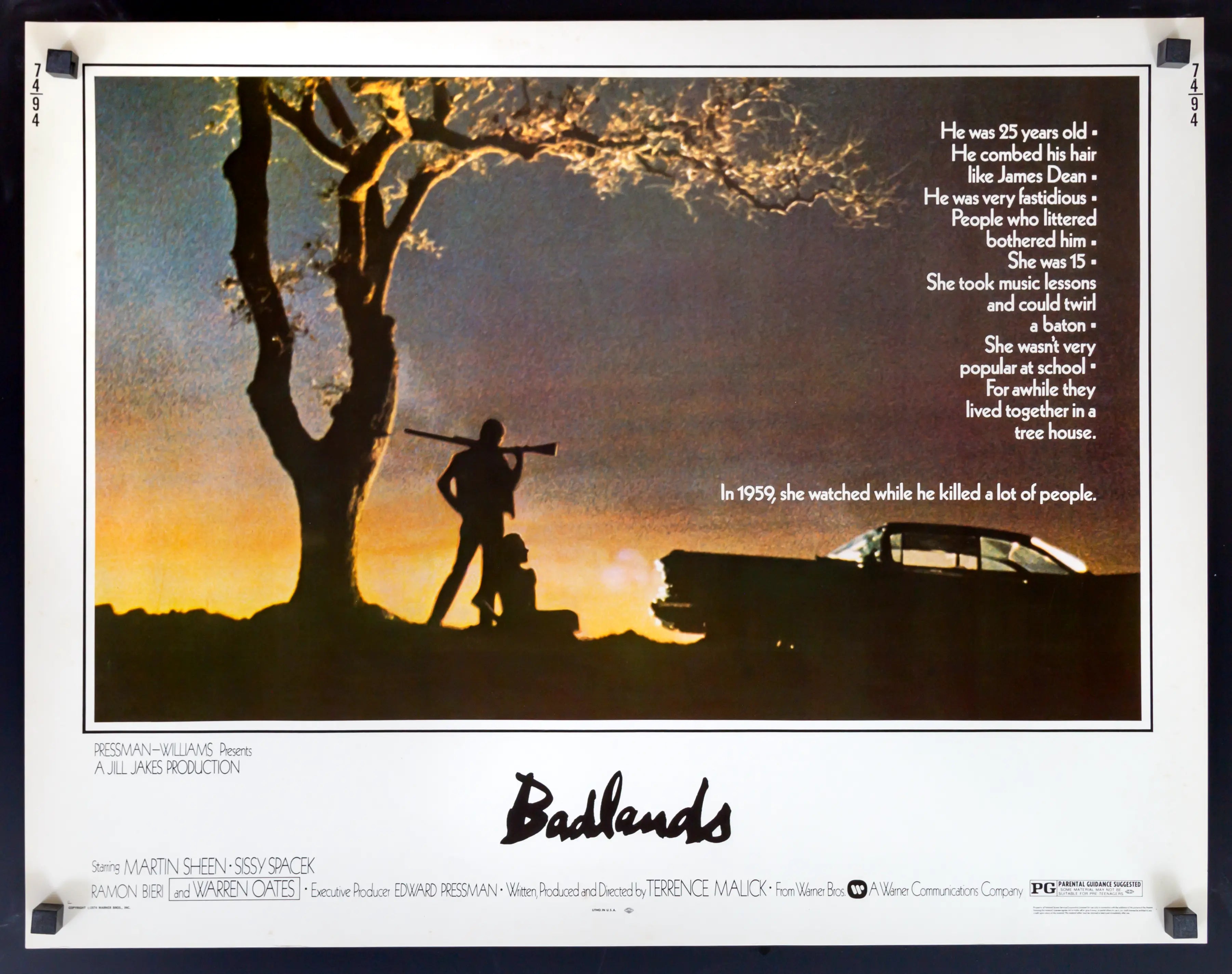 Badlands (1973) original movie poster for sale at Originalfilmart