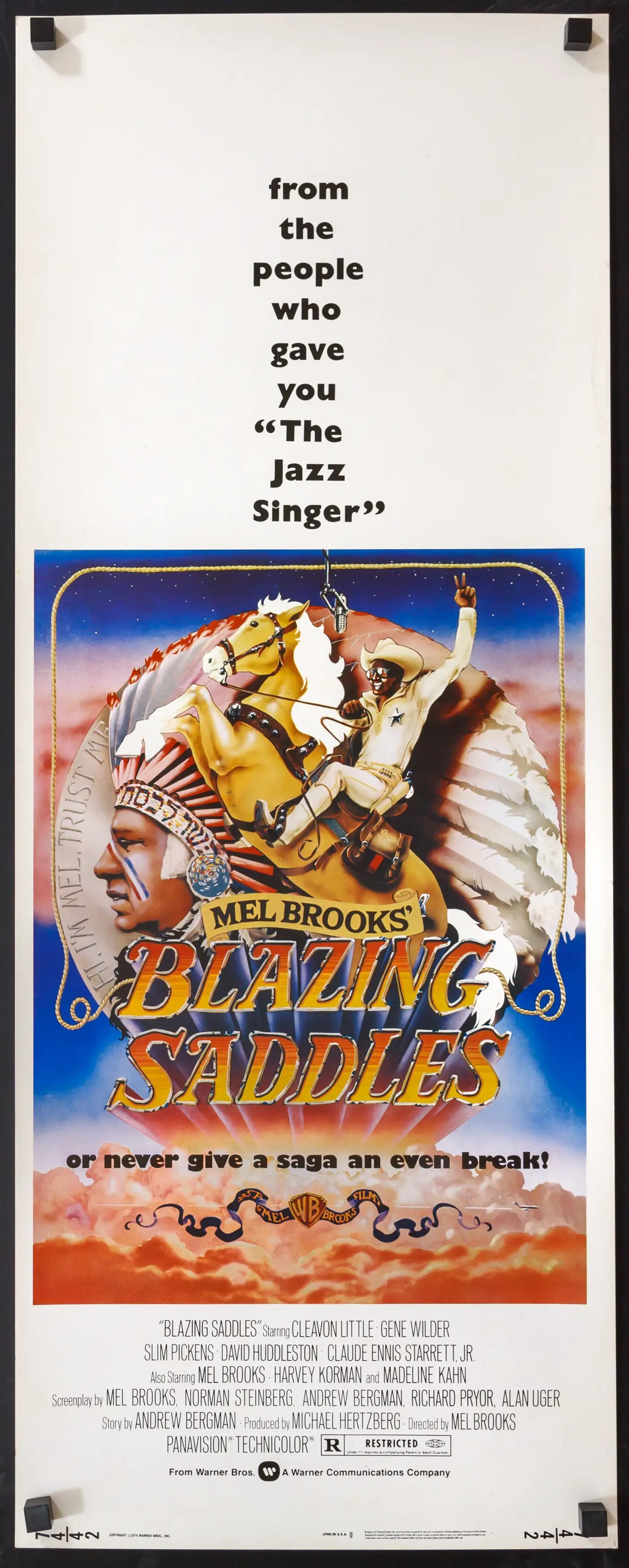 Blazing Saddles (1974) original movie poster for sale at Originalfilmart