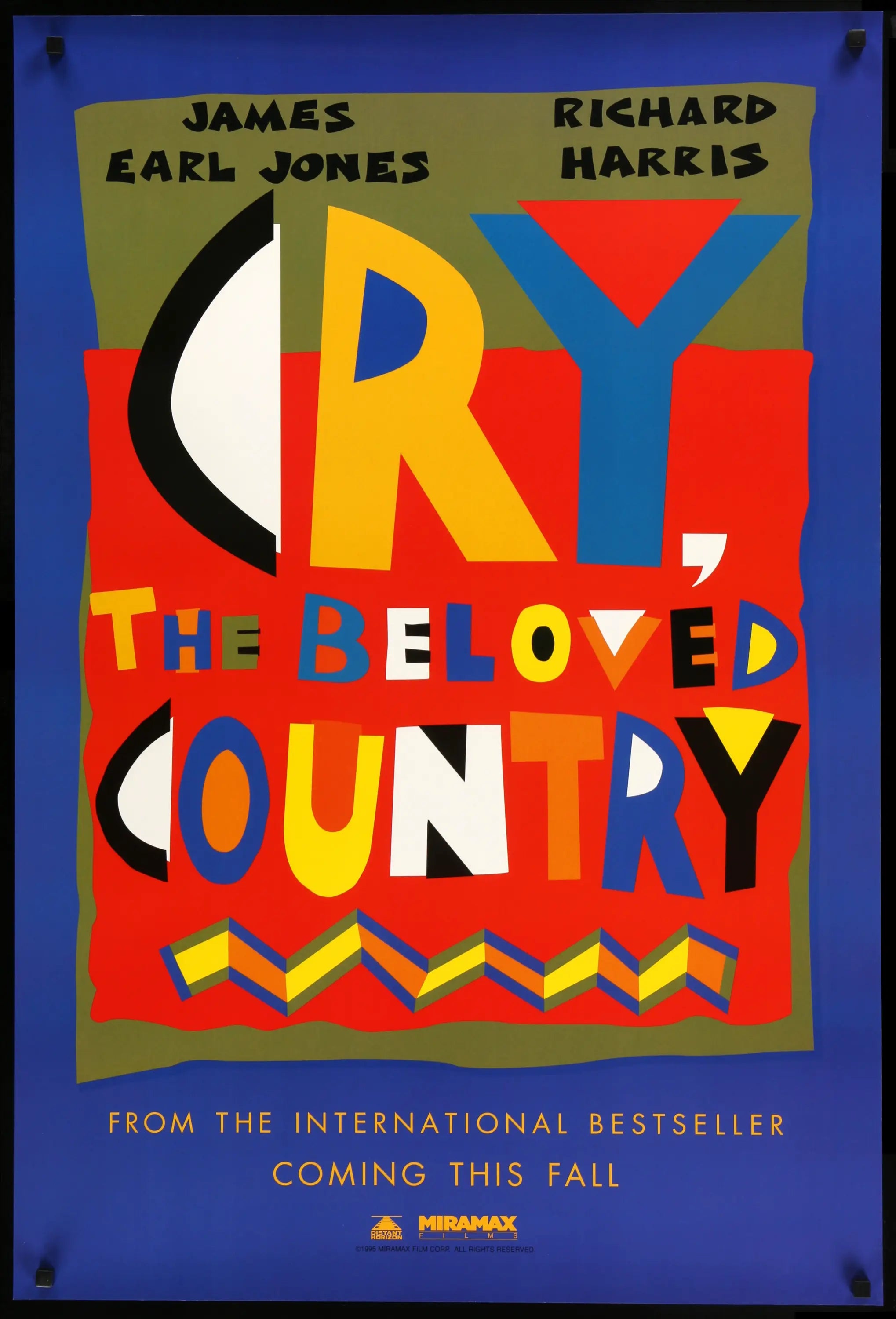 Cry, the Beloved Country (1995) original movie poster for sale at Originalfilmart