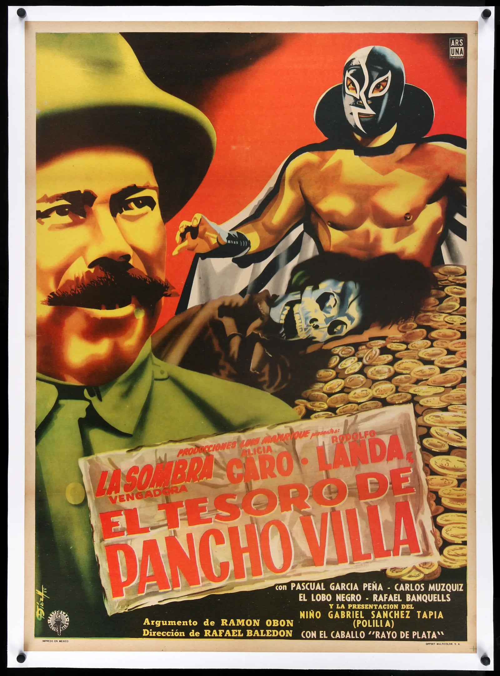 El Tesoro de Pancho Villa (1957) original movie poster for sale at Originalfilmart