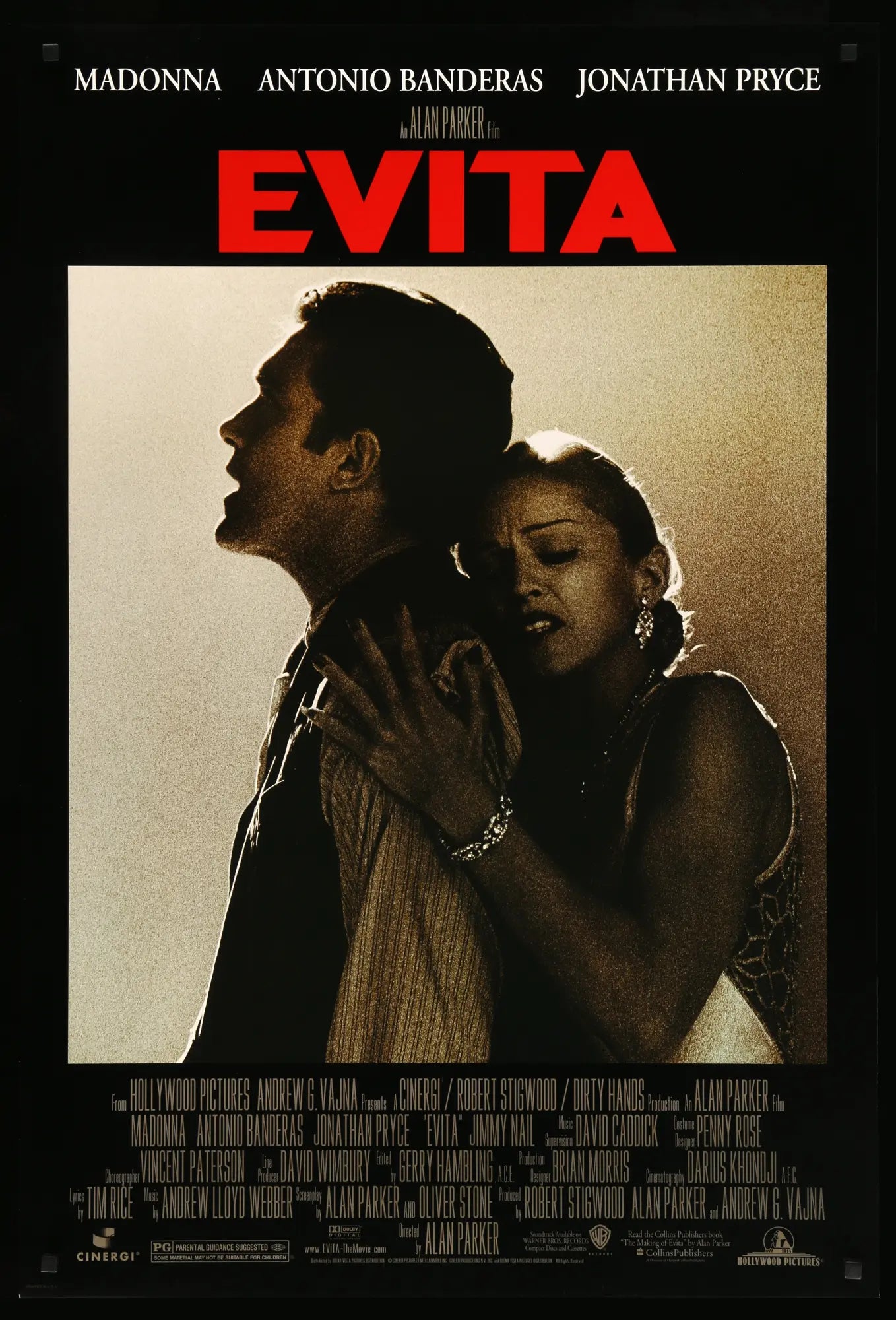 Evita (1996) original movie poster for sale at Originalfilmart