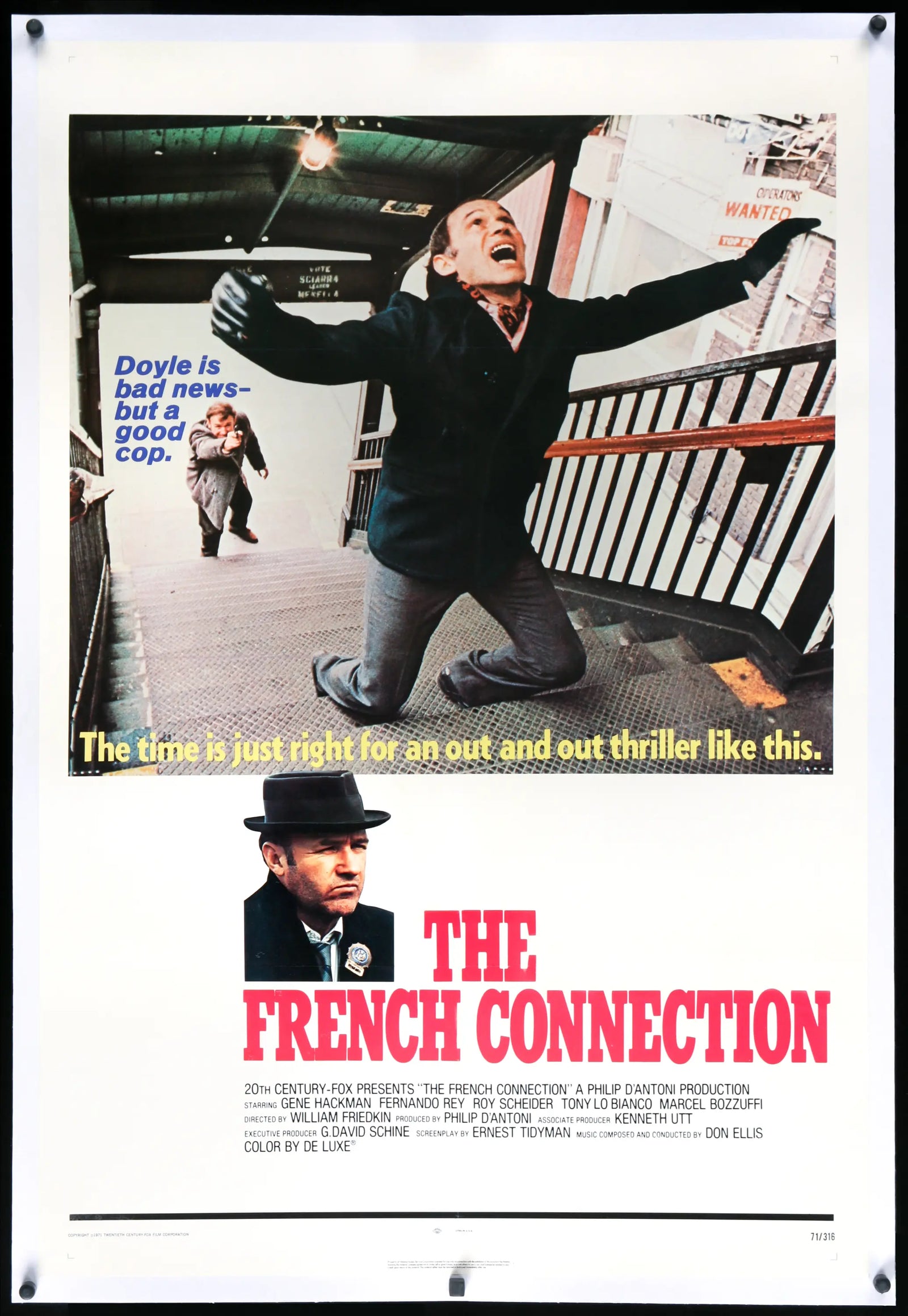 French Connection (1971) original movie poster for sale at Originalfilmart