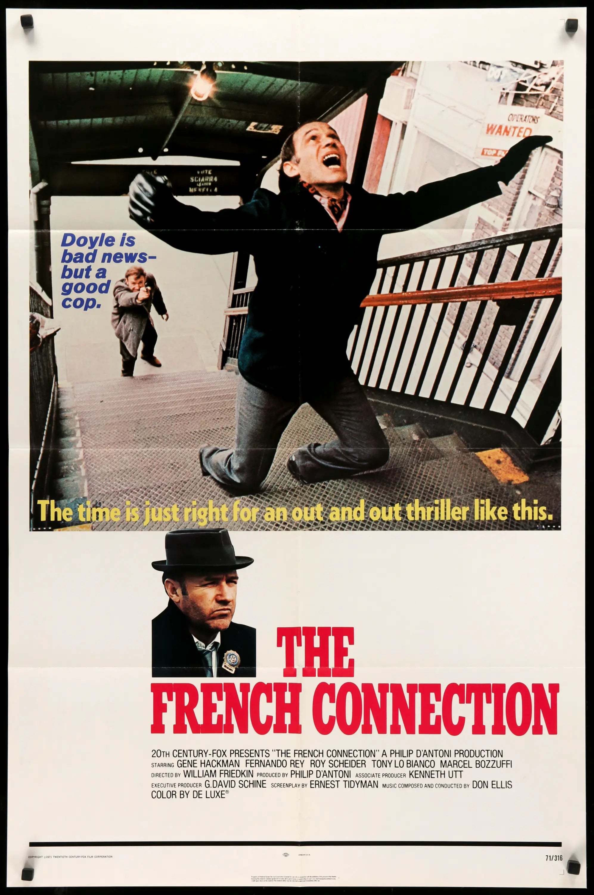 French Connection (1971) original movie poster for sale at Originalfilmart