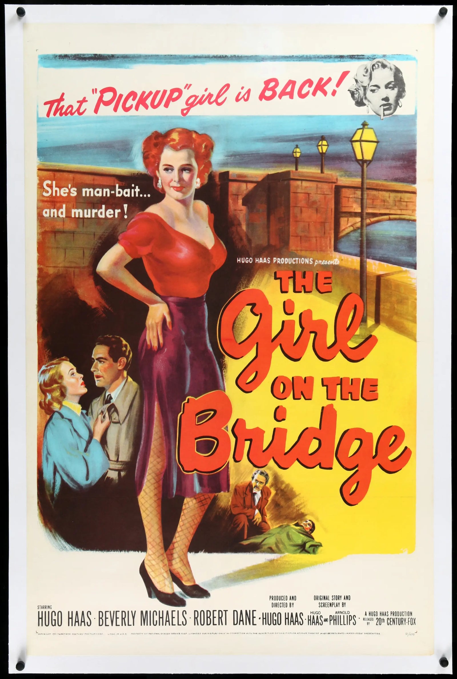 Girl on the Bridge (1951) original movie poster for sale at Originalfilmart