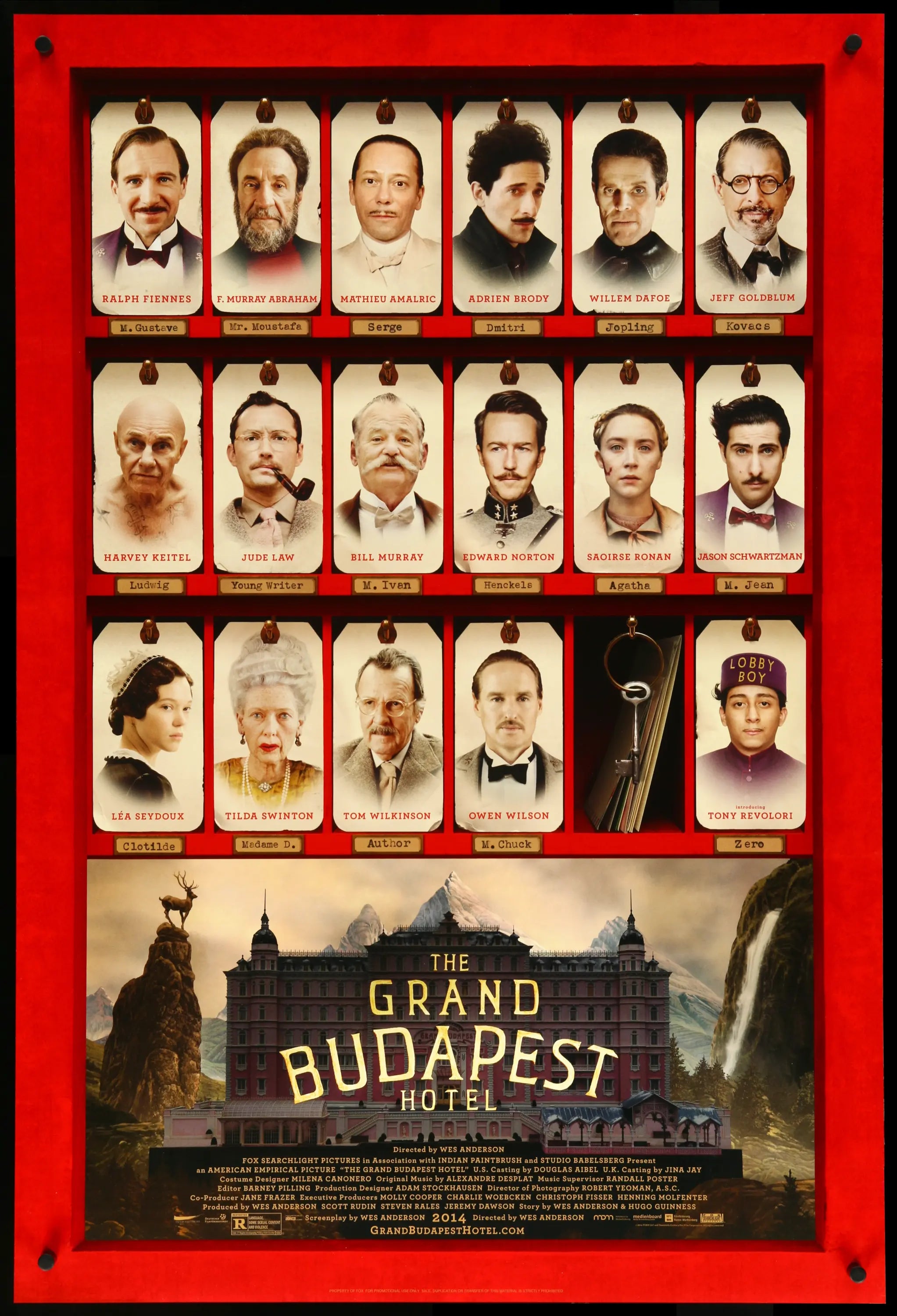 Grand Budapest Hotel (2014) original movie poster for sale at Originalfilmart