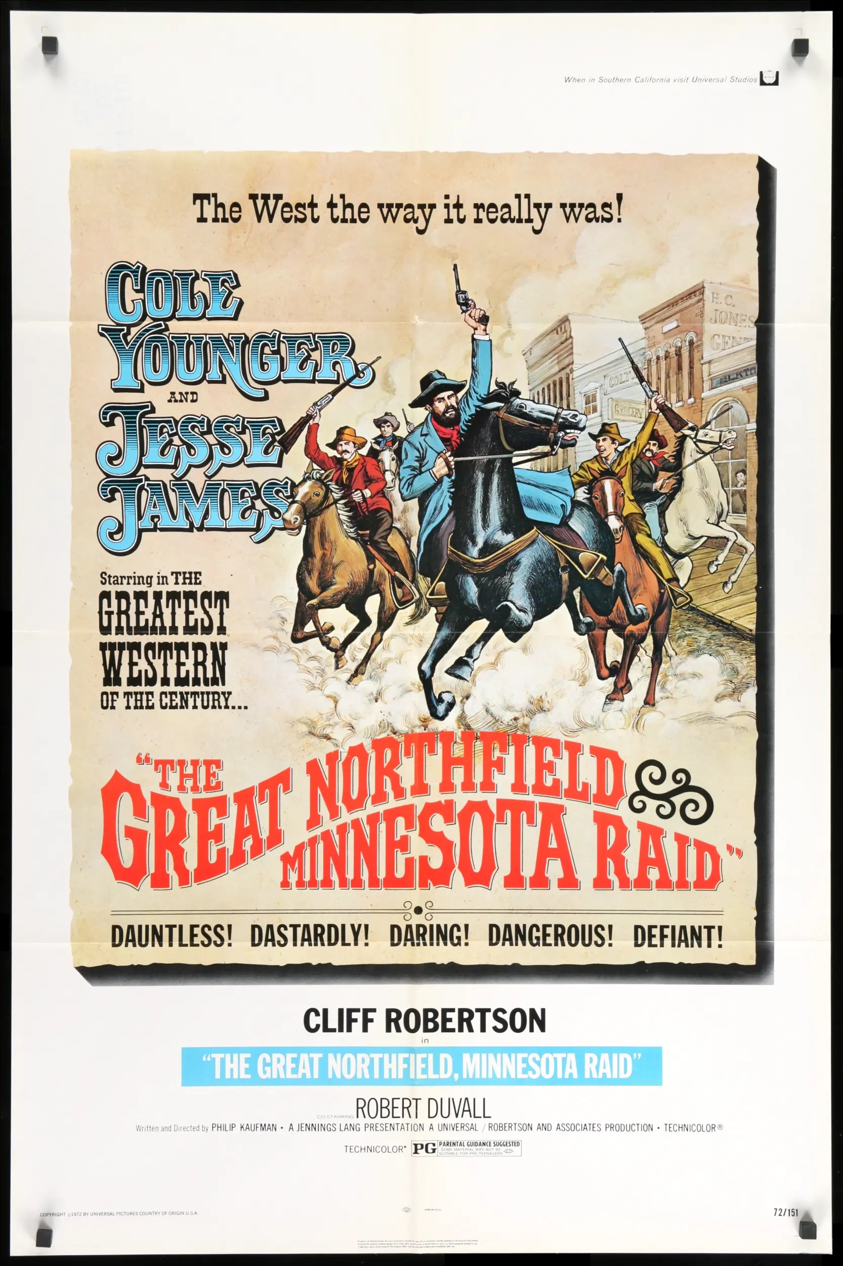 Great Northfield Minnesota Raid (1972) original movie poster for sale at Originalfilmart