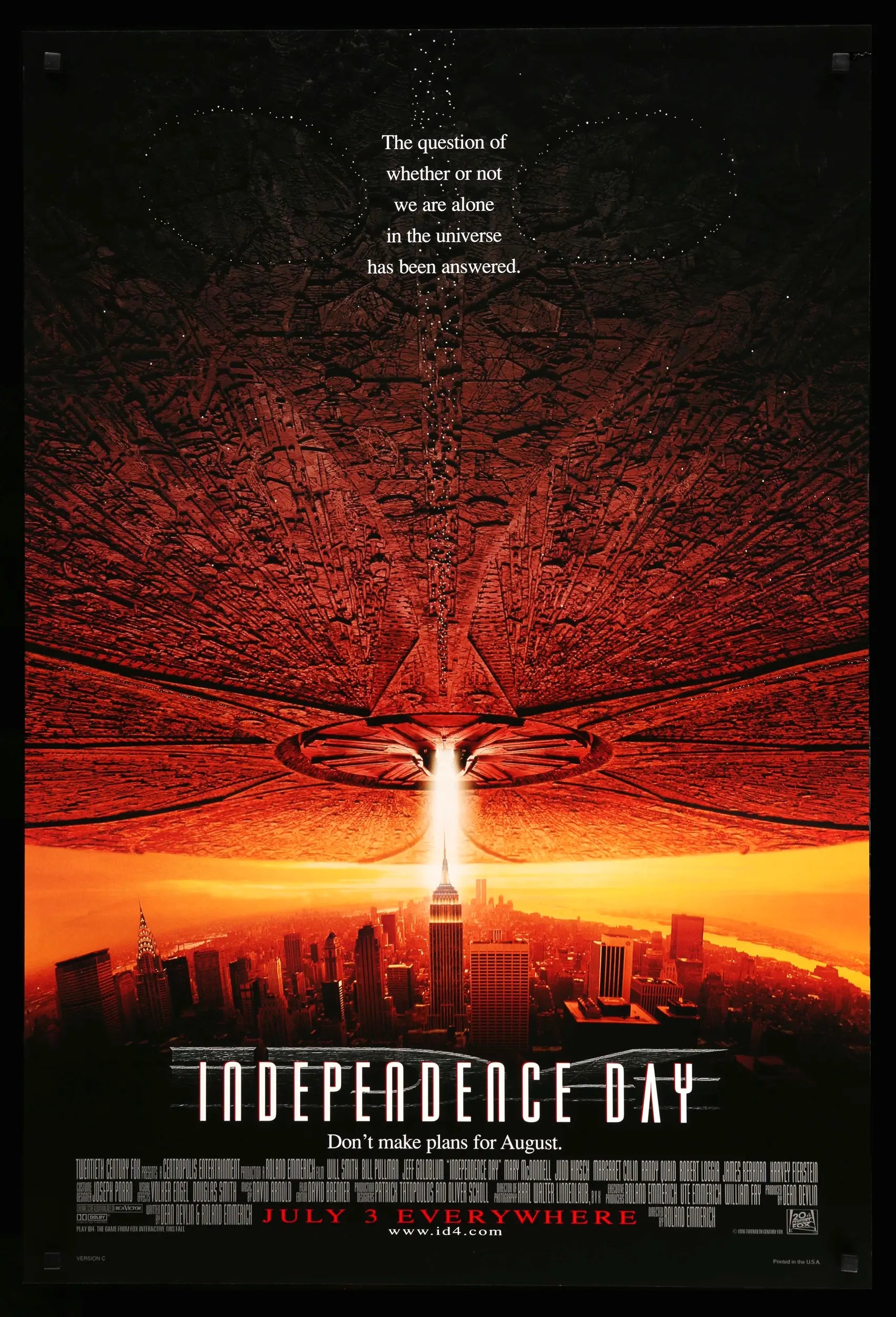 Independence Day (1996) original movie poster for sale at Originalfilmart