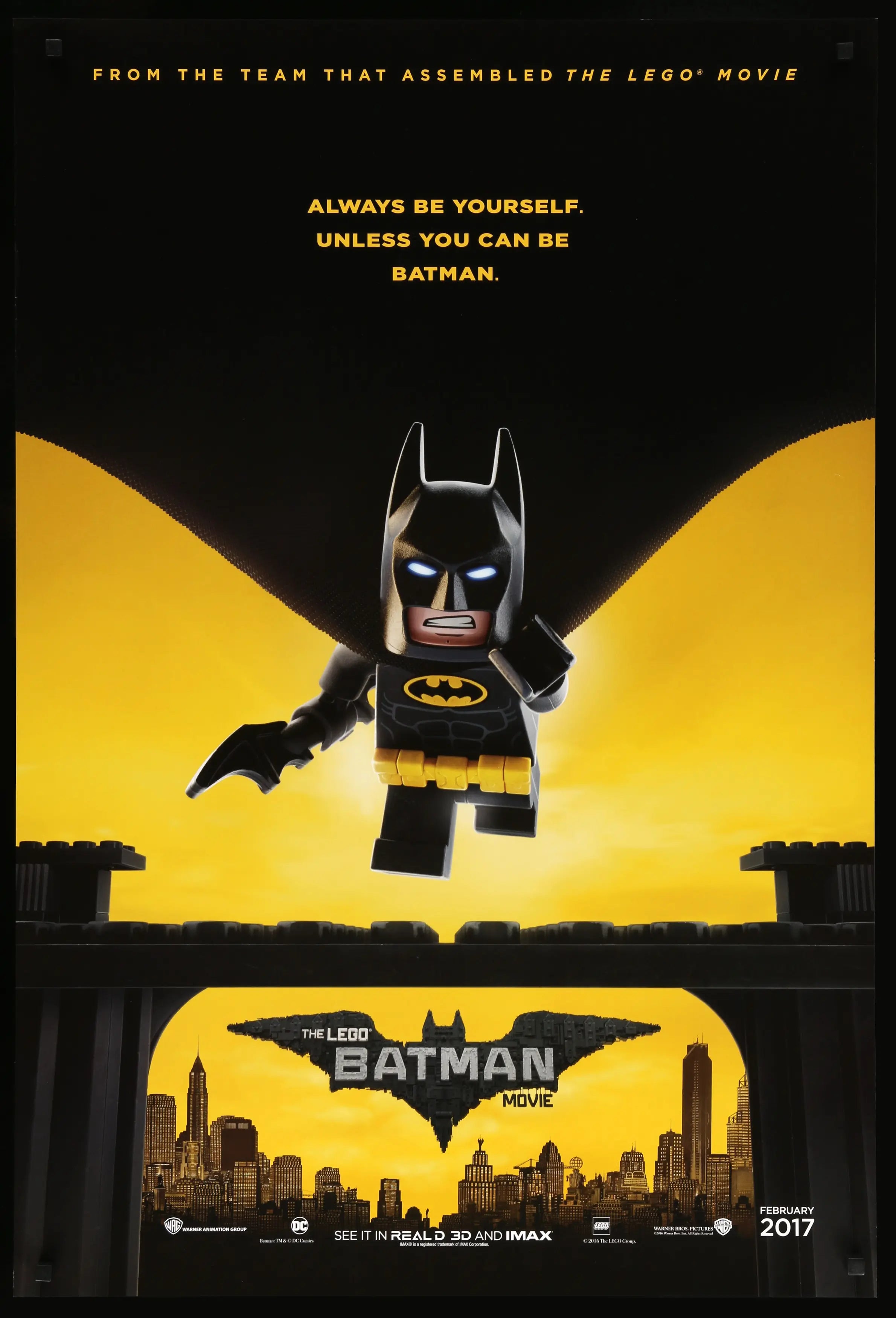 Lego Batman Movie (2017) original movie poster for sale at Originalfilmart