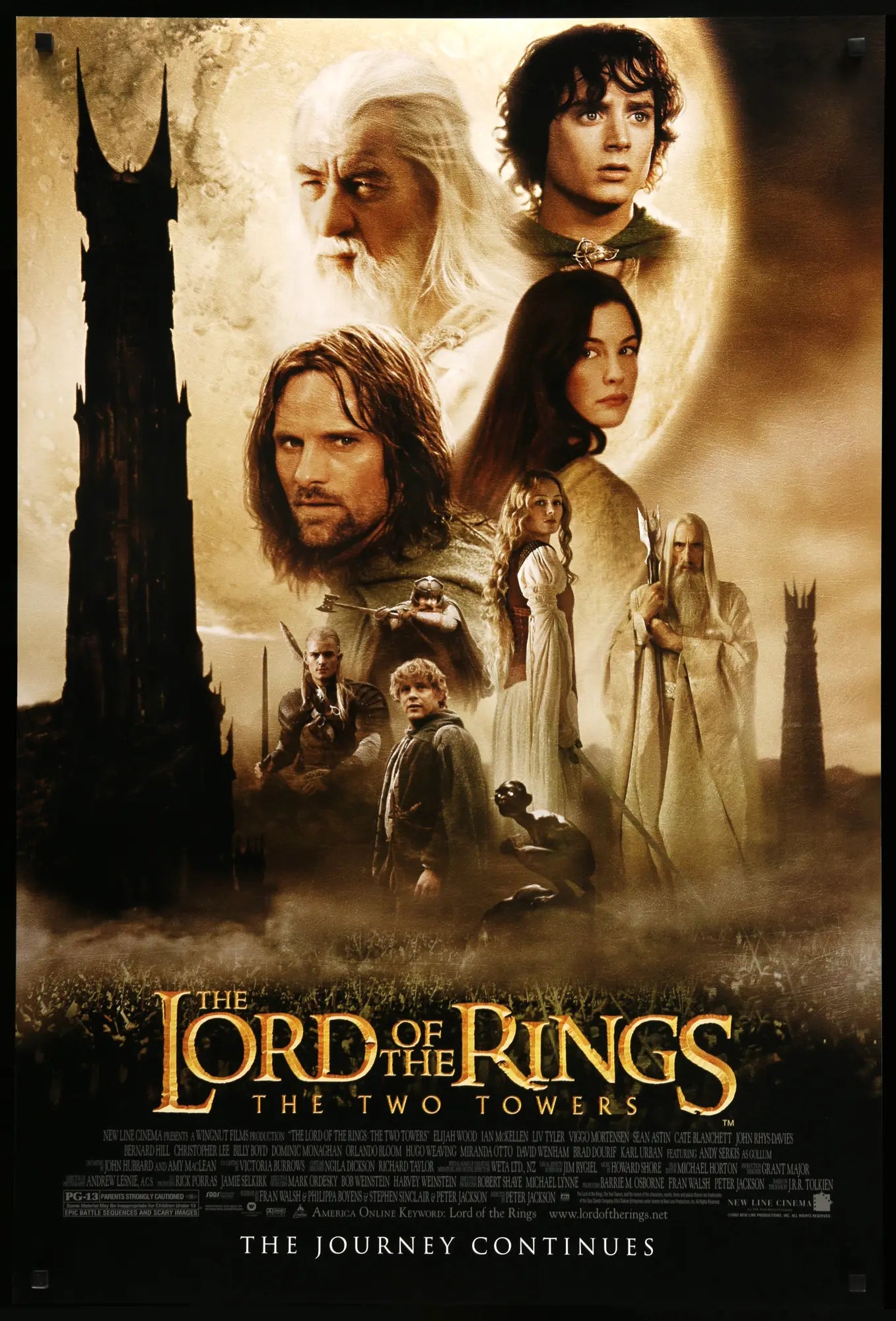 Lord of the Rings: The Two Towers (2002) original movie poster for sale at Originalfilmart