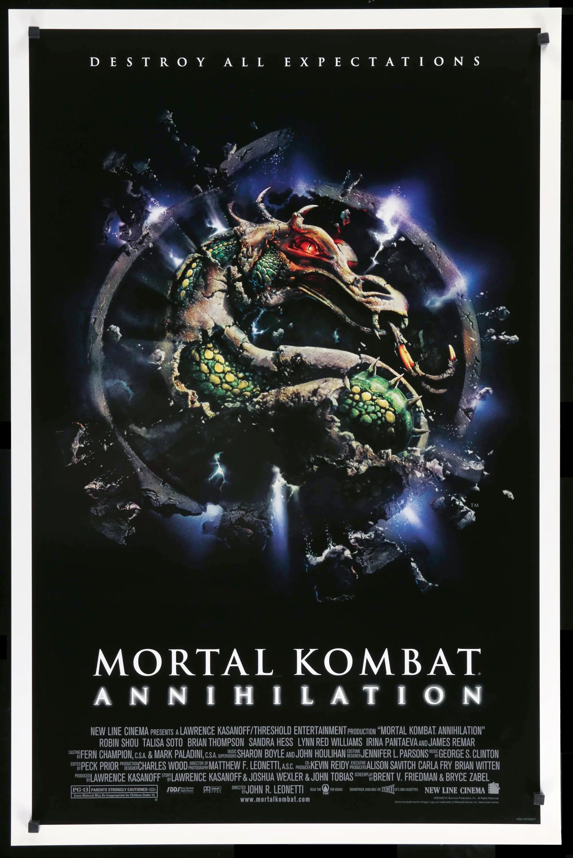 Mortal Kombat: Annihilation (1997) original movie poster for sale at Originalfilmart