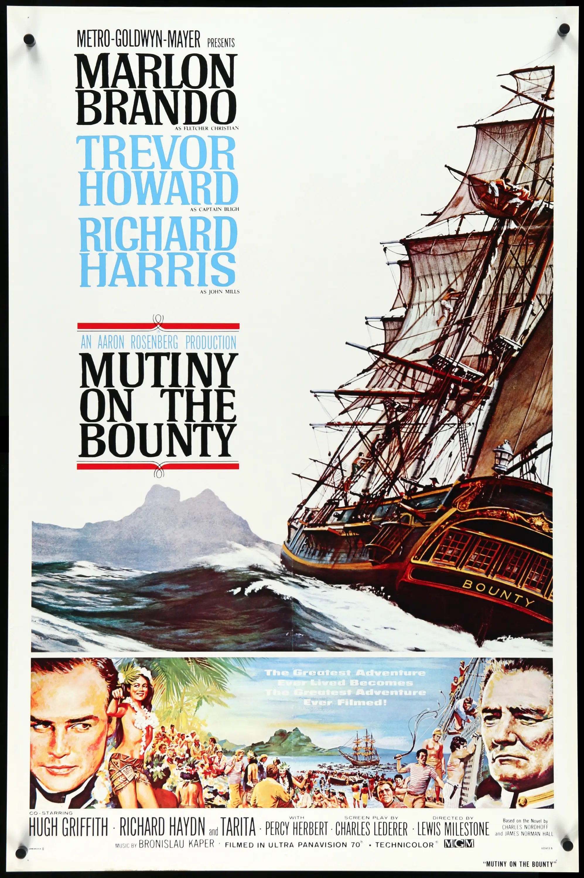 Mutiny On the Bounty (1962) original movie poster for sale at Originalfilmart