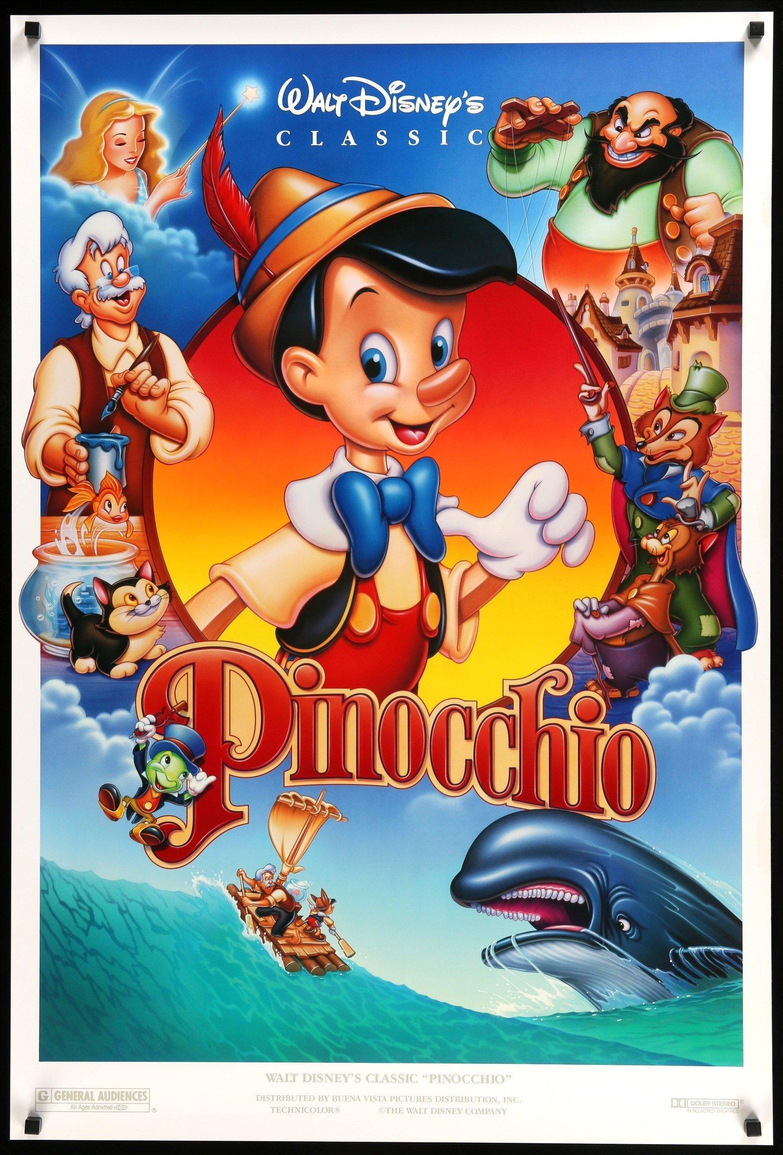 Pinocchio (1940) original movie poster for sale at Originalfilmart