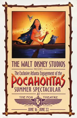 Pocahontas (1995) original movie poster for sale at Originalfilmart