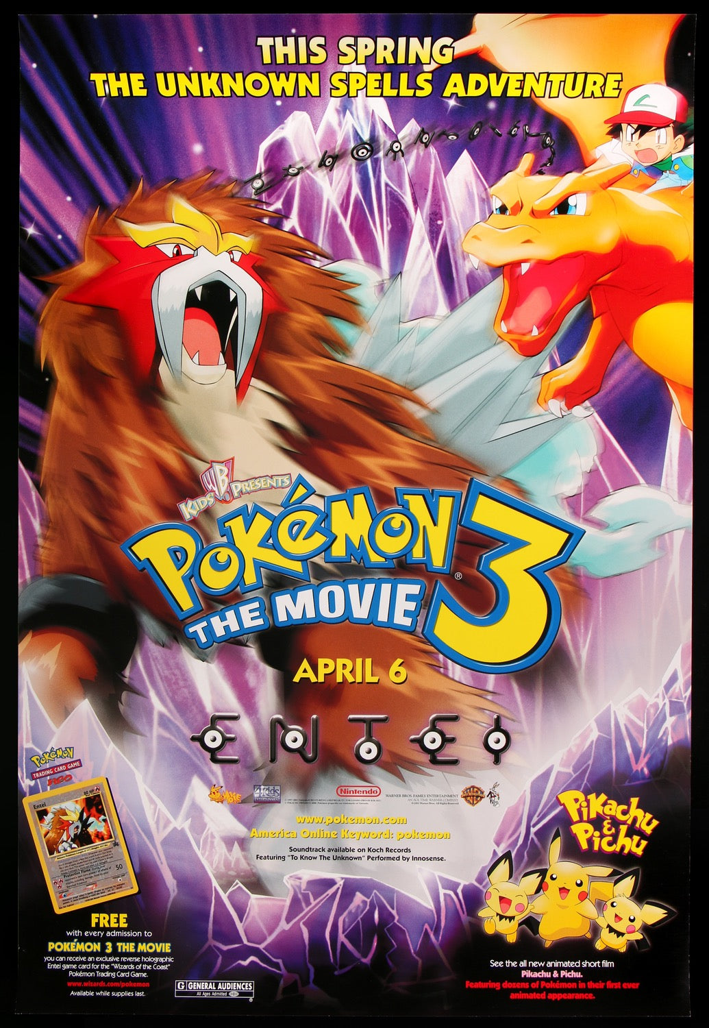 Pokemon 3: The Movie (2001) original movie poster for sale at Originalfilmart