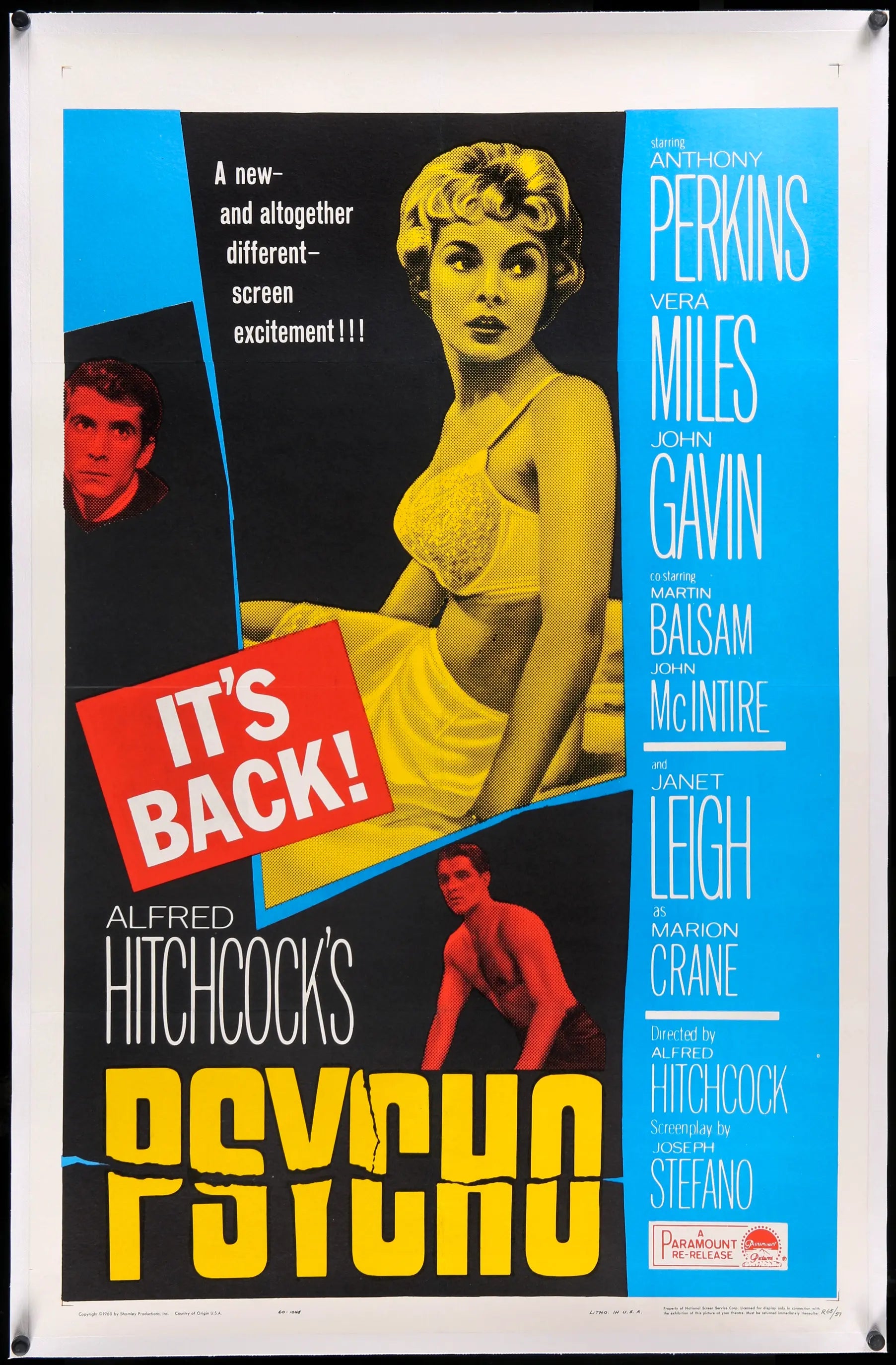 Psycho (1960) original movie poster for sale at Originalfilmart