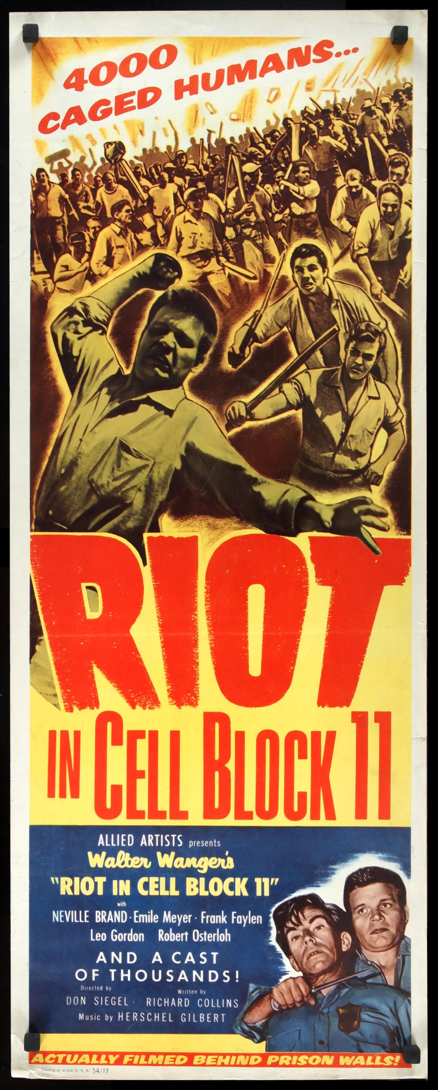 Riot in Cell Block 11 (1954) original movie poster for sale at Originalfilmart