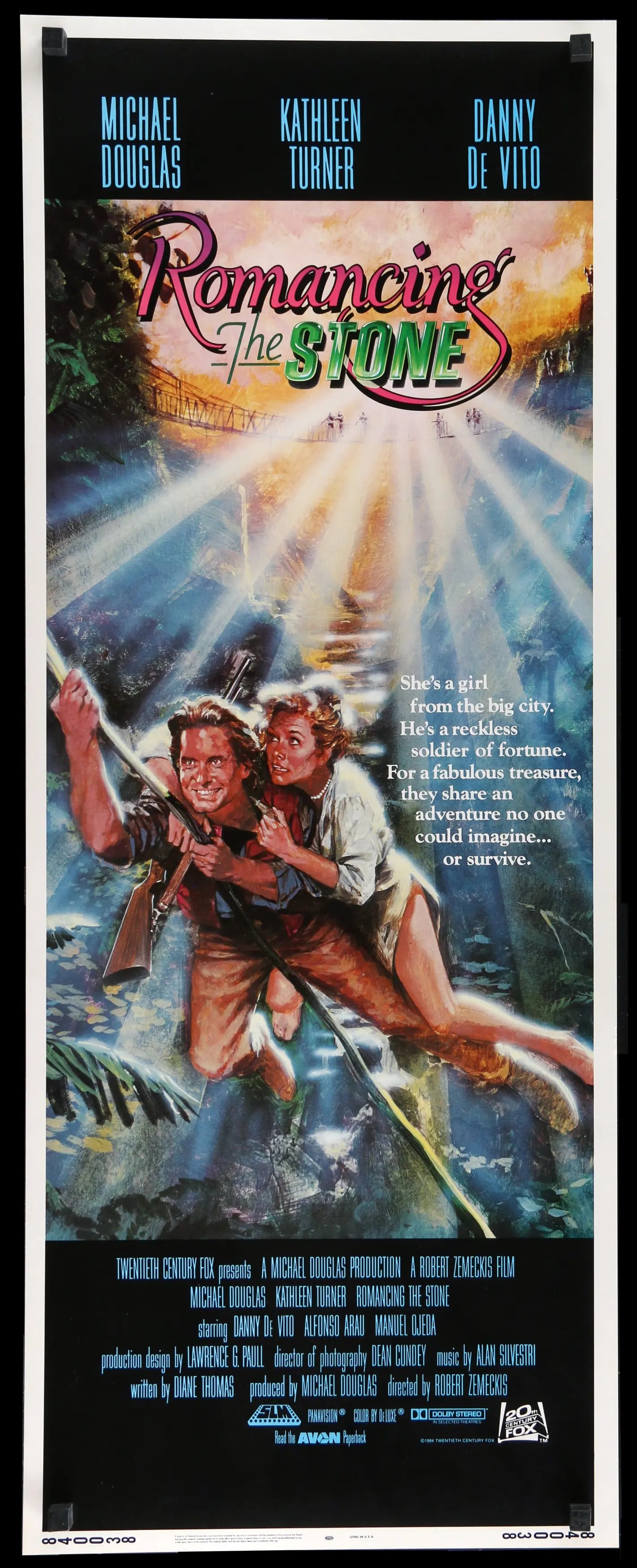 Romancing the Stone (1984) original movie poster for sale at Originalfilmart