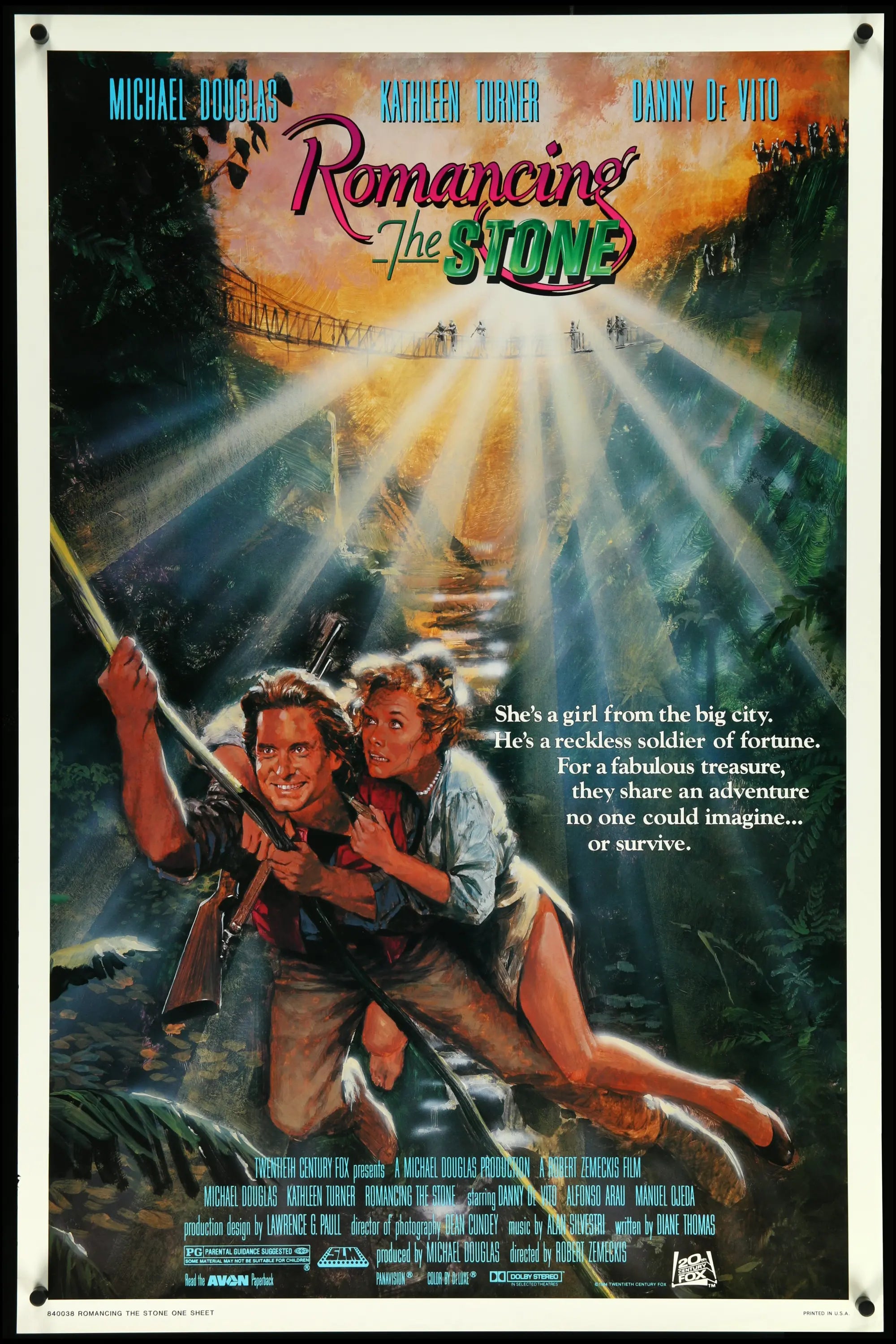 Romancing the Stone (1984) original movie poster for sale at Originalfilmart