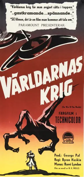 War of the Worlds (1953) original movie poster for sale at Originalfilmart
