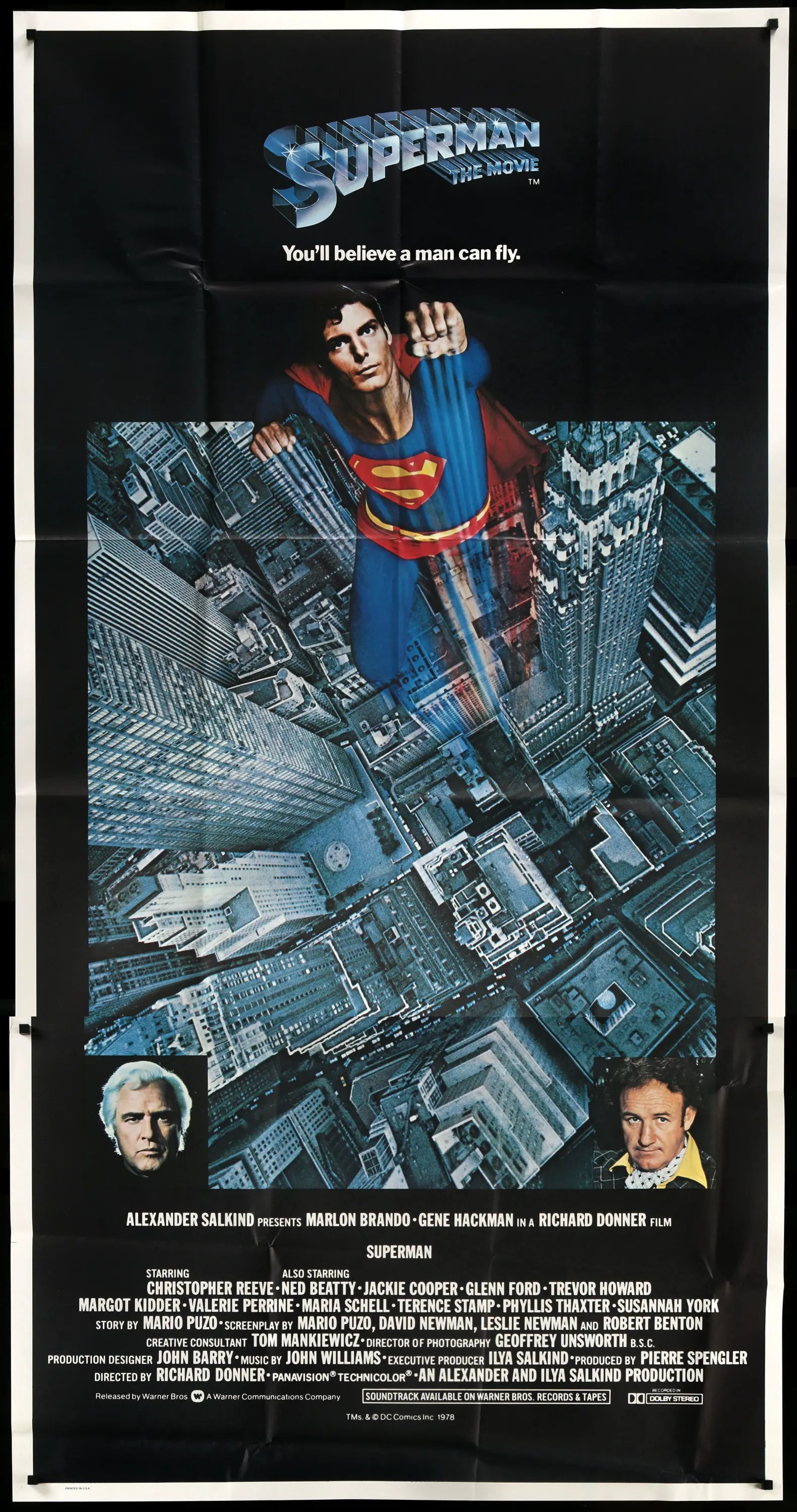 Superman: The Movie (1978) original movie poster for sale at Originalfilmart