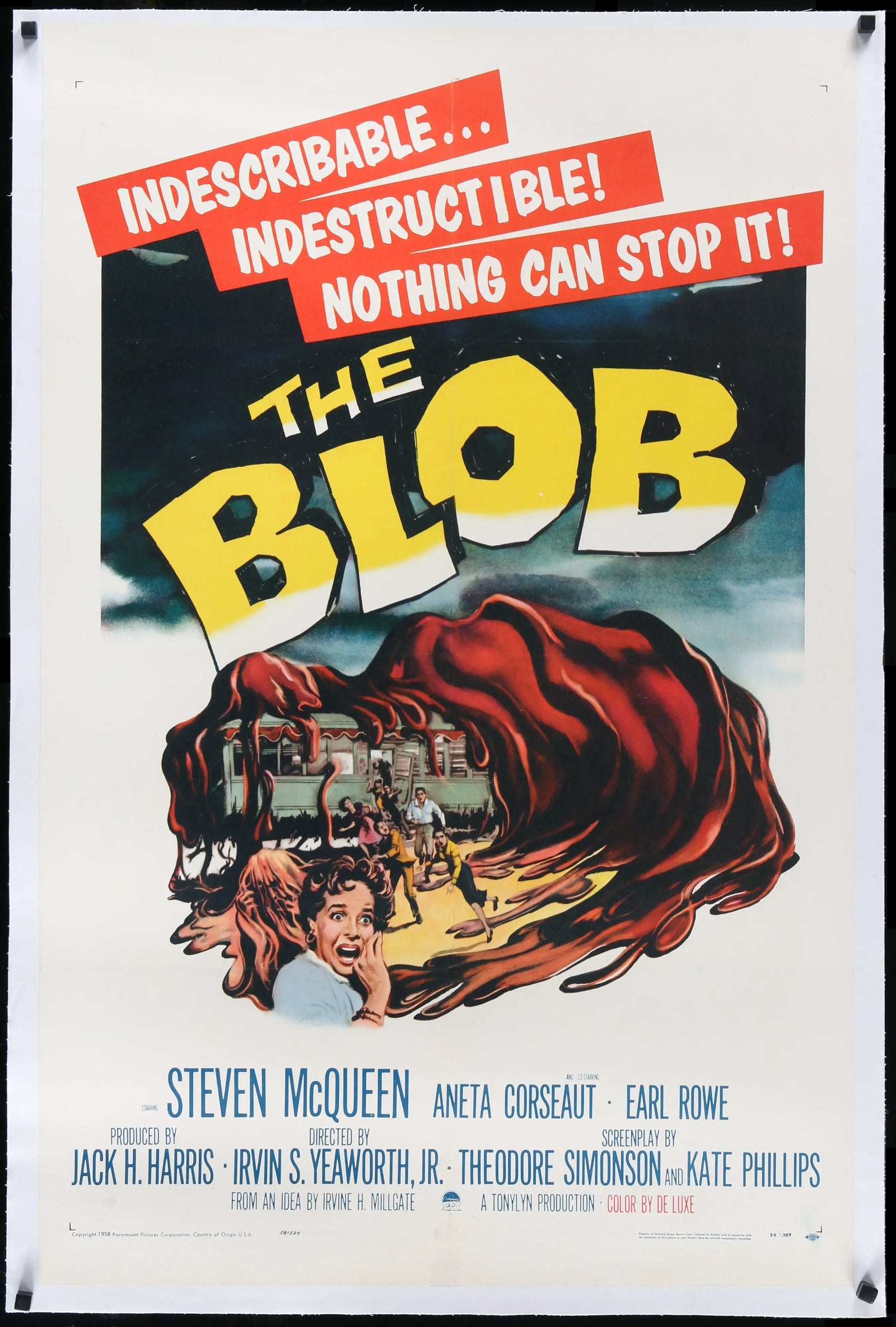Blob (1958) original movie poster for sale at Originalfilmart