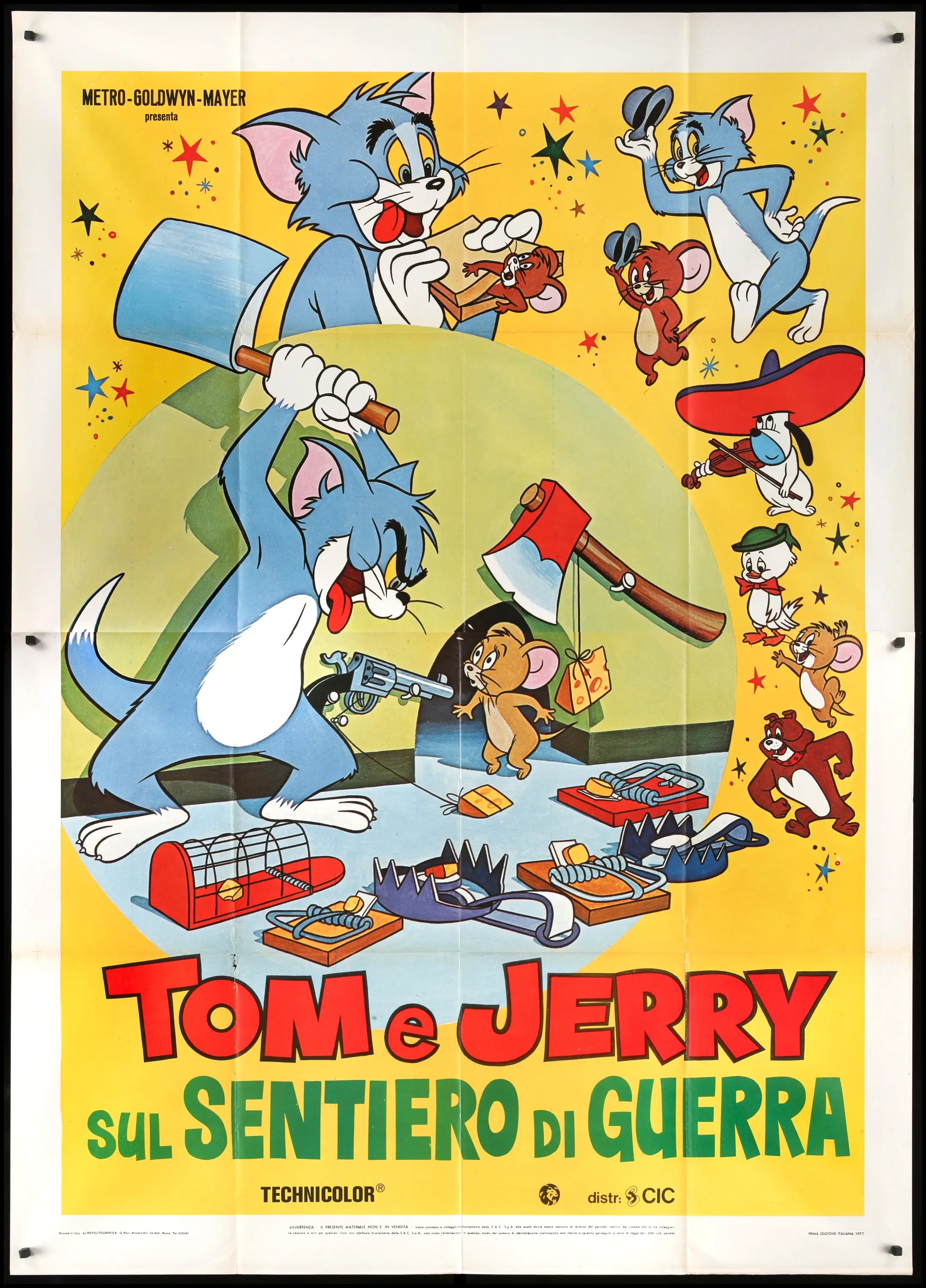 Tom e Jerry Sul Sentiero Di Guerra (1961) original movie poster for sale at Originalfilmart