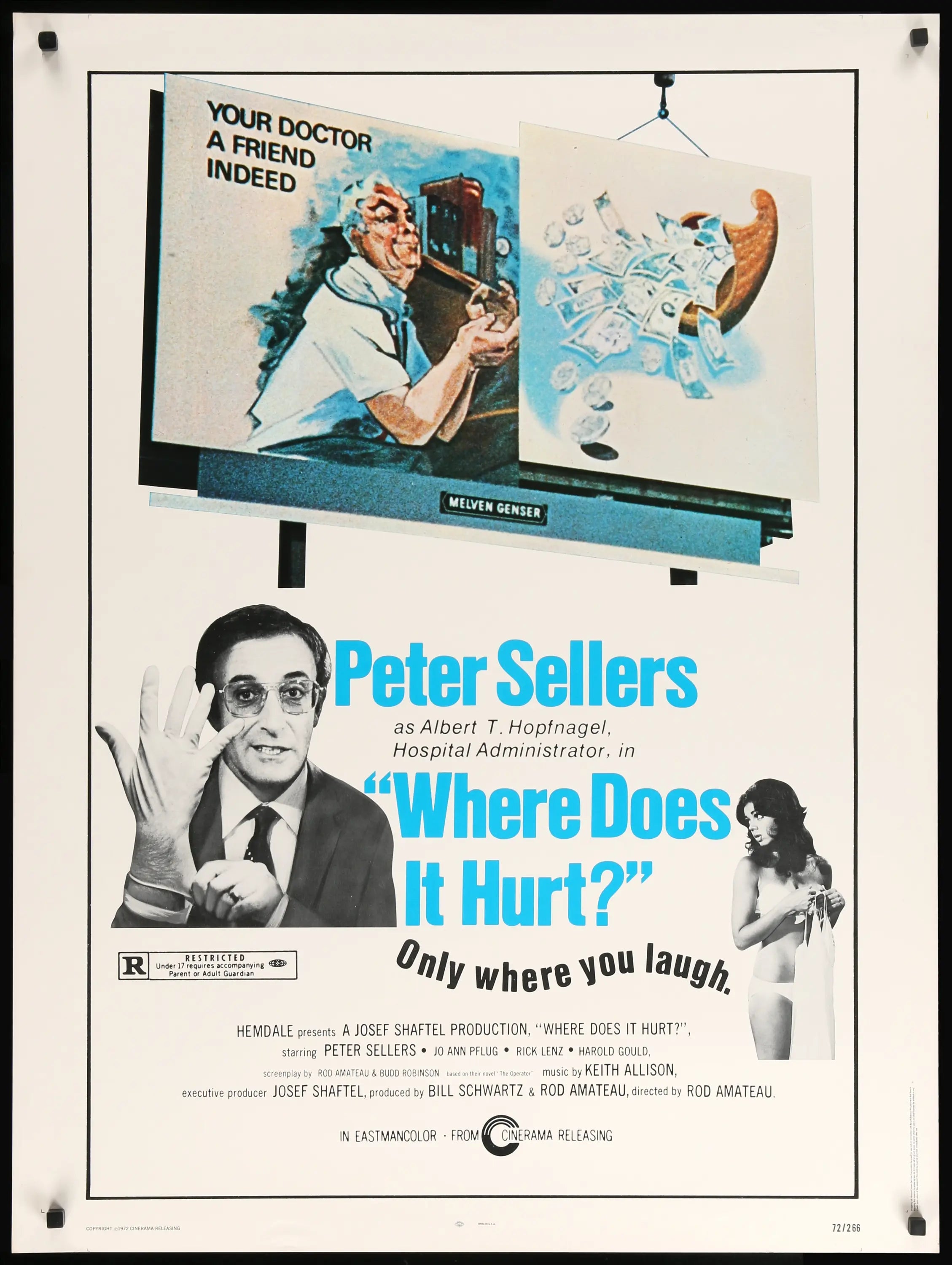 Where Does It Hurt? (1972) original movie poster for sale at Originalfilmart